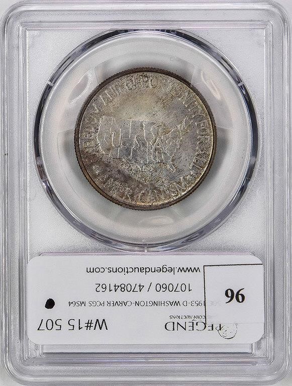 1953-D 50c Washington-Carver MS64 CAC thumbnail 11