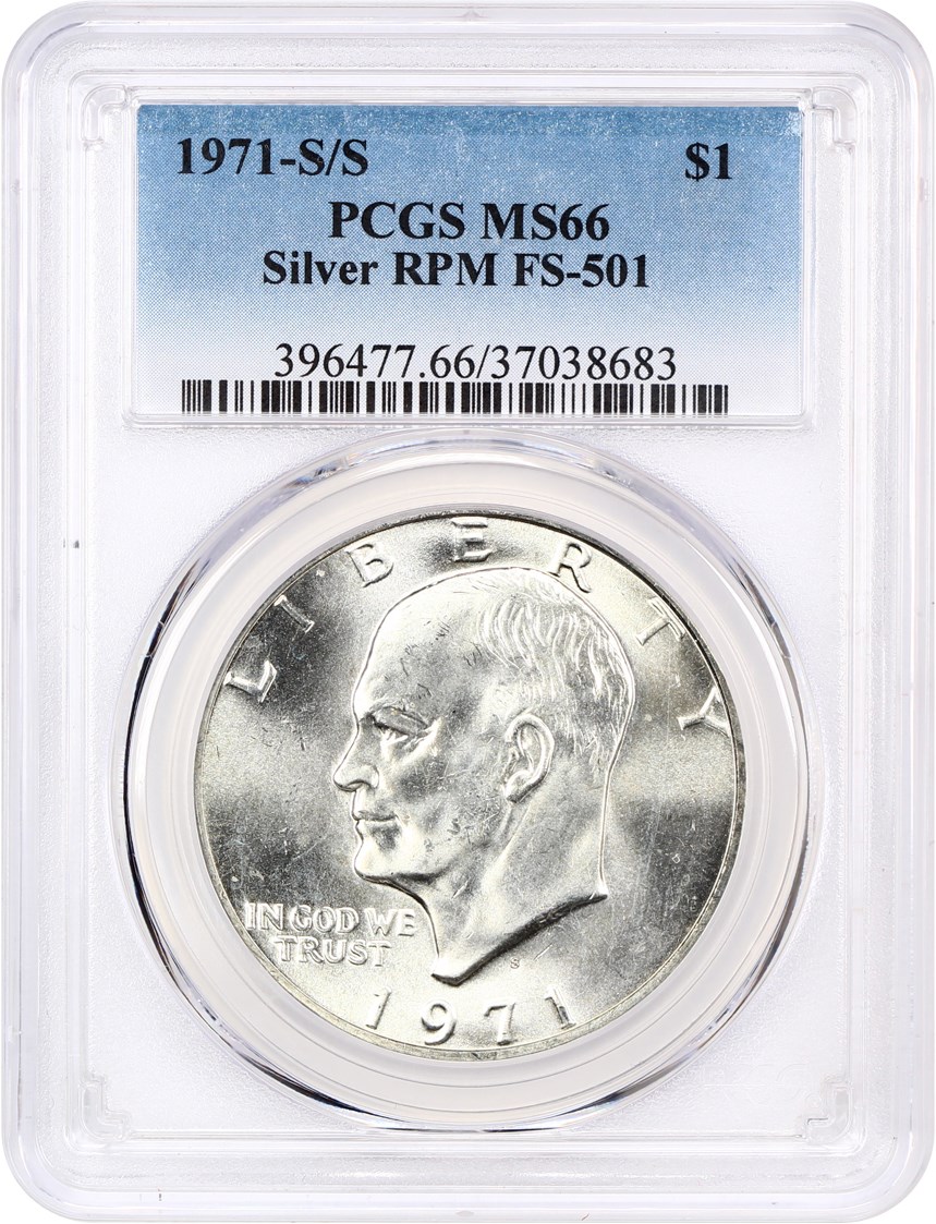 1971-S/S $1  Silver, RPM, FS-501 AU58 thumbnail 9