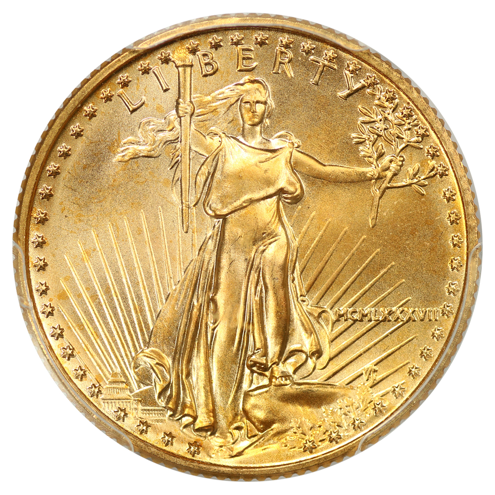 1987 Gold Eagle $10 PCGS MS69 (Reagan Legacy Series)