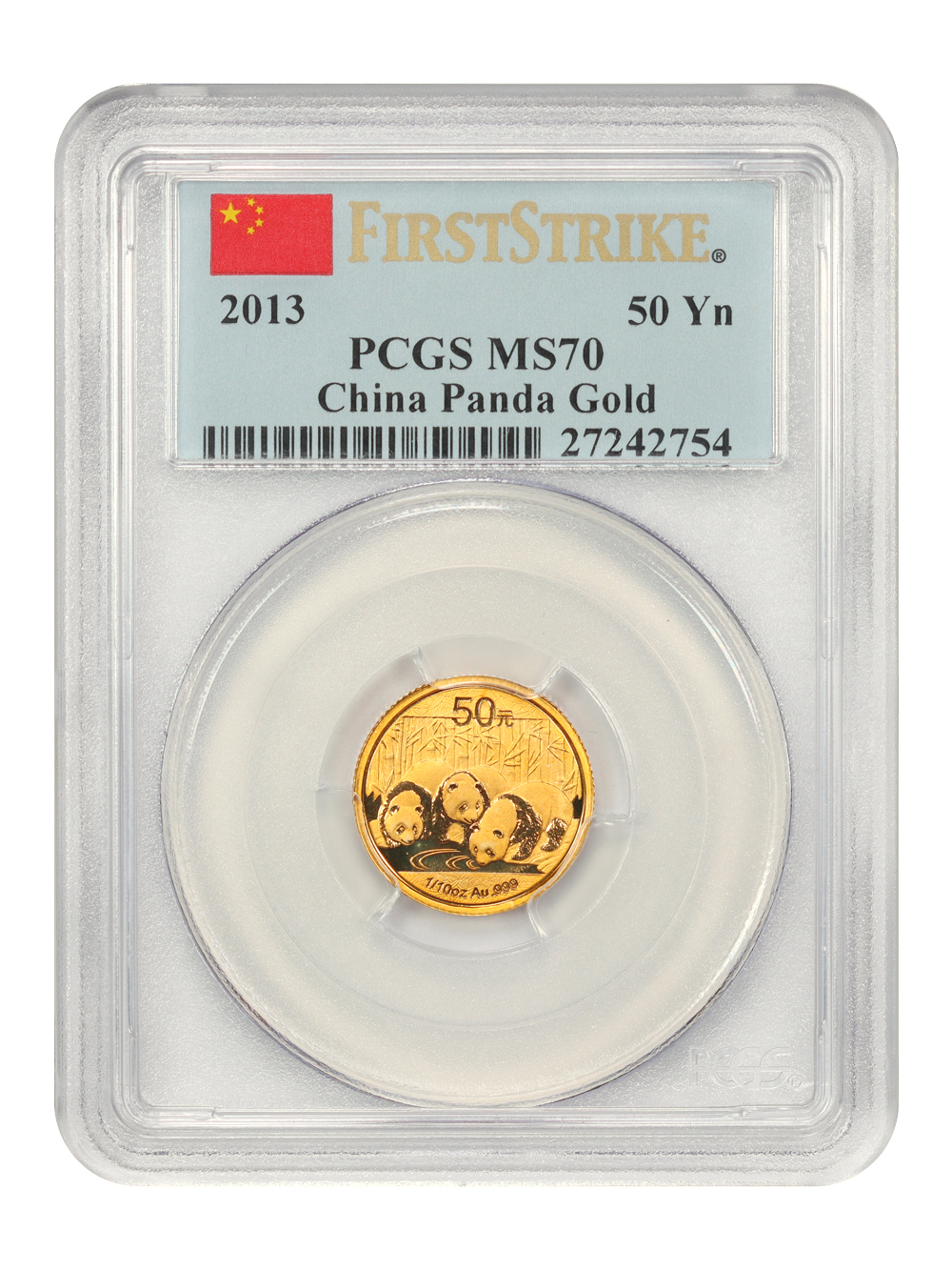 2013 G50Y 1/10oz Gold, Panda MS (PAN582A) OGP thumbnail 3