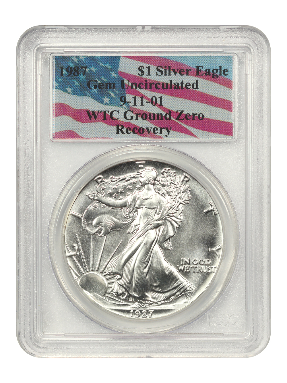 1987 $1  Silver Eagle MS65 thumbnail 4