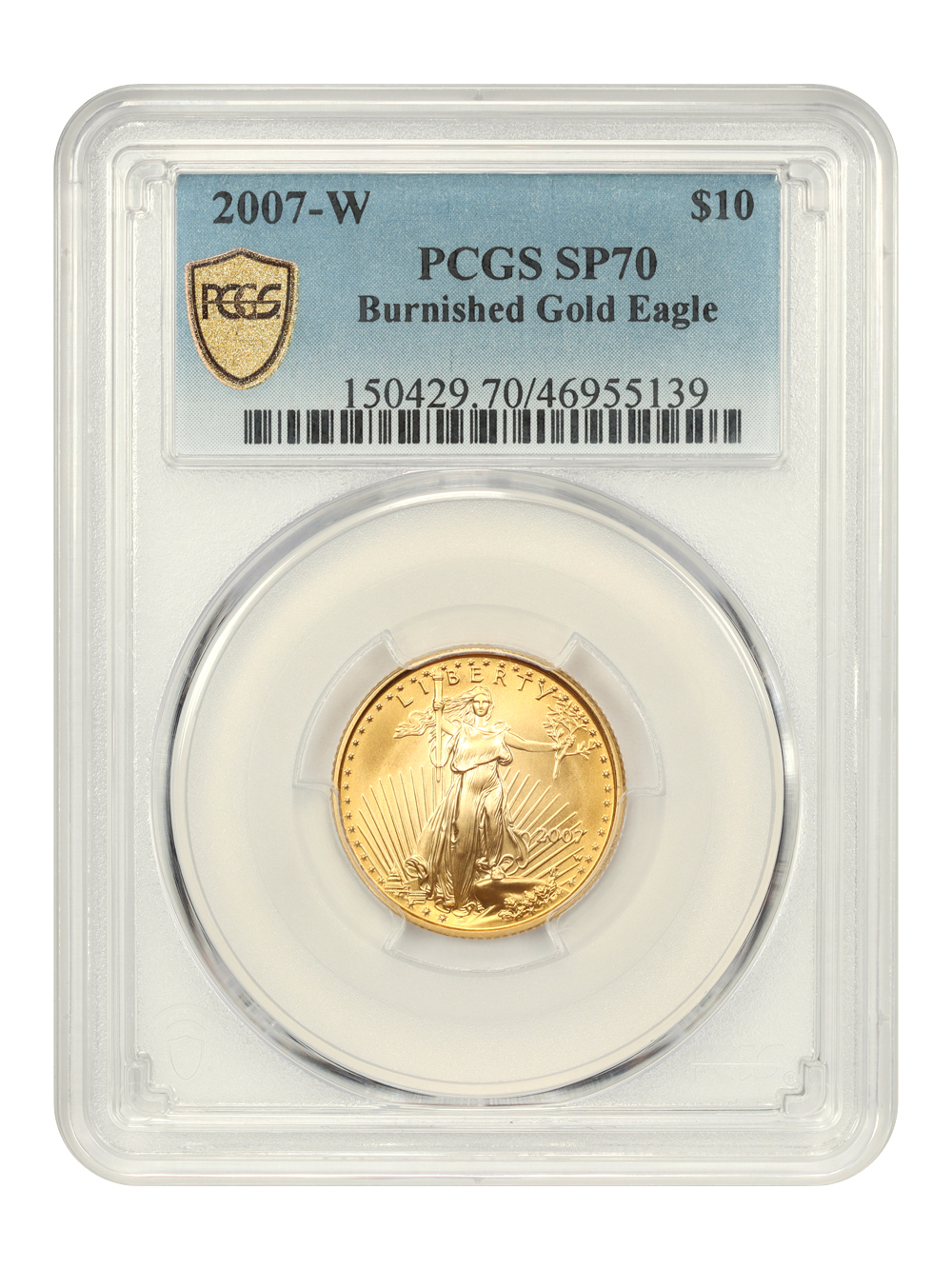 2007-W $10  Gold Eagle, Burnished MS70 thumbnail 11