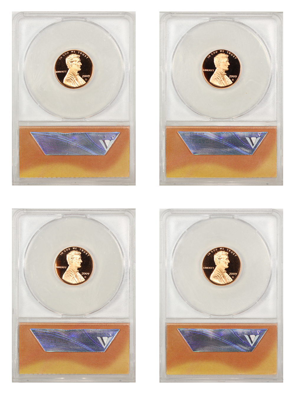 2009-S 1c Lincoln Cents Bicentennial Proof Set, 4 Coins PR thumbnail 4