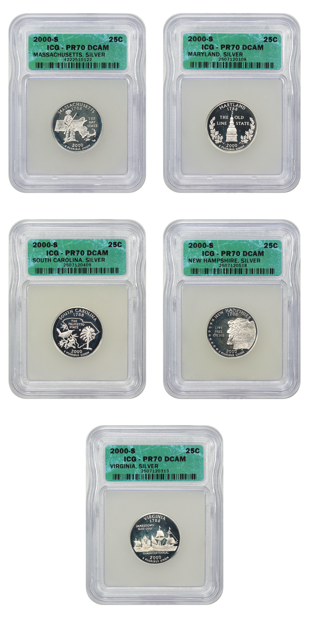 2000-S 1c-$1 Silver Proof Set, 10 Coins PR thumbnail 7