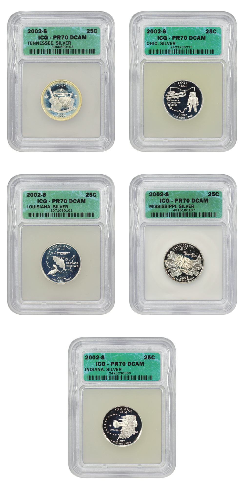 2002-S 1c-$1 Silver Proof Set, 10 Coins PR thumbnail 7