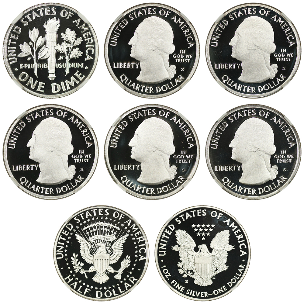 2018-S 25c-$1 Silver Limited Edition Proof Set, 8 Coins PR thumbnail 8