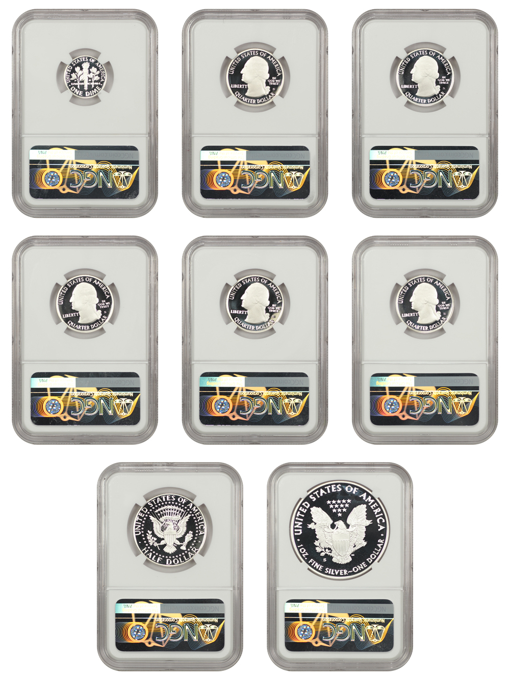 2018-S 25c-$1 Silver Limited Edition Proof Set, 8 Coins PR thumbnail 6