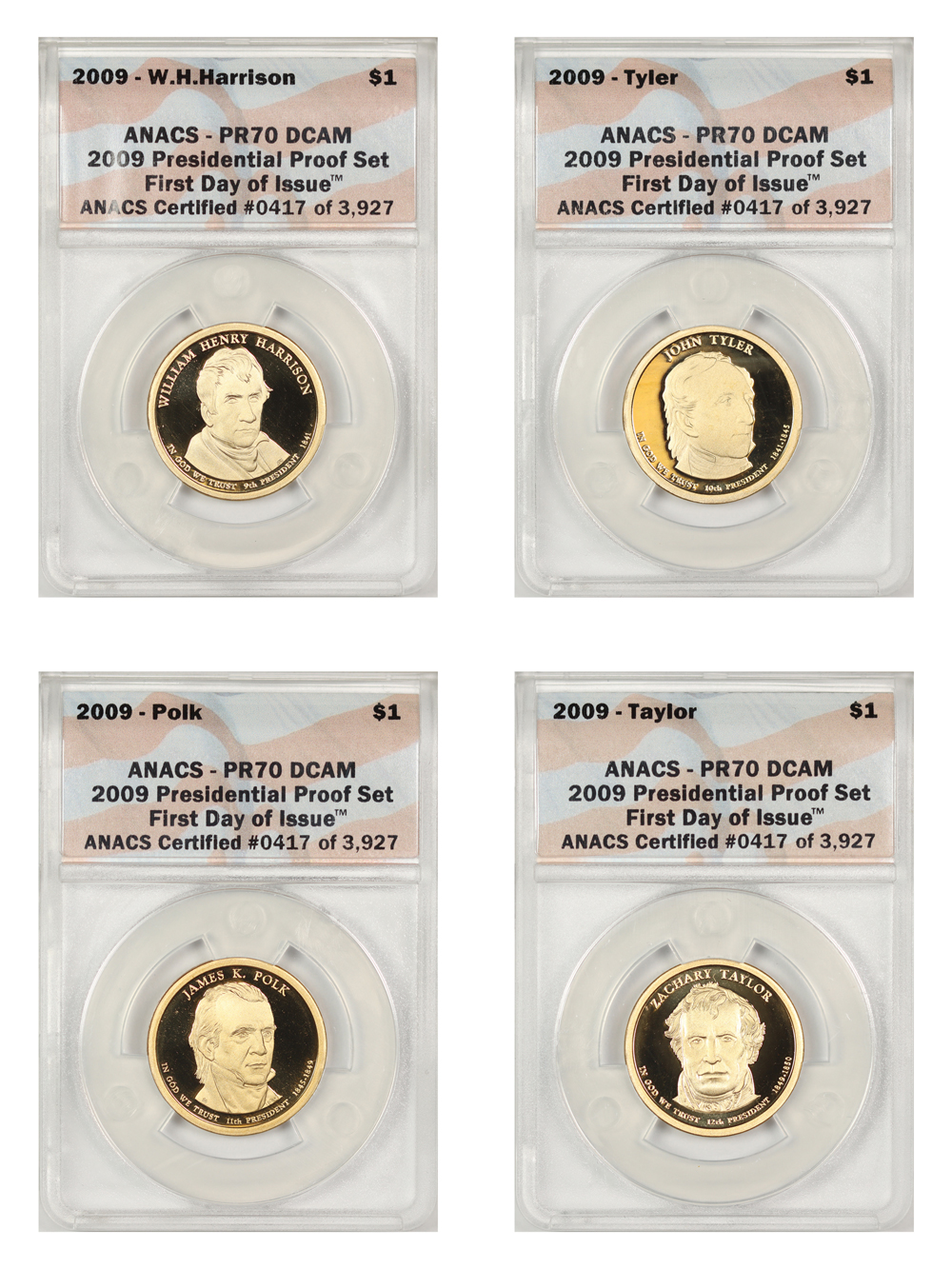 2009-S $1  Presidential Proof Set, 4 Coins PR thumbnail 5
