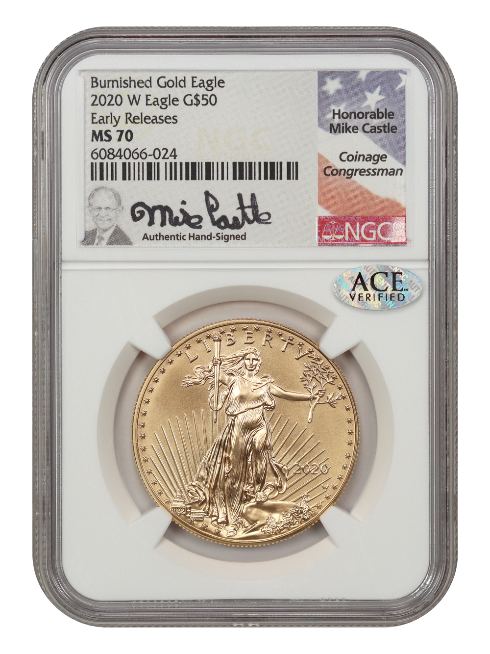 2020-W G$50  Gold Eagle, Burnished OGP thumbnail 18