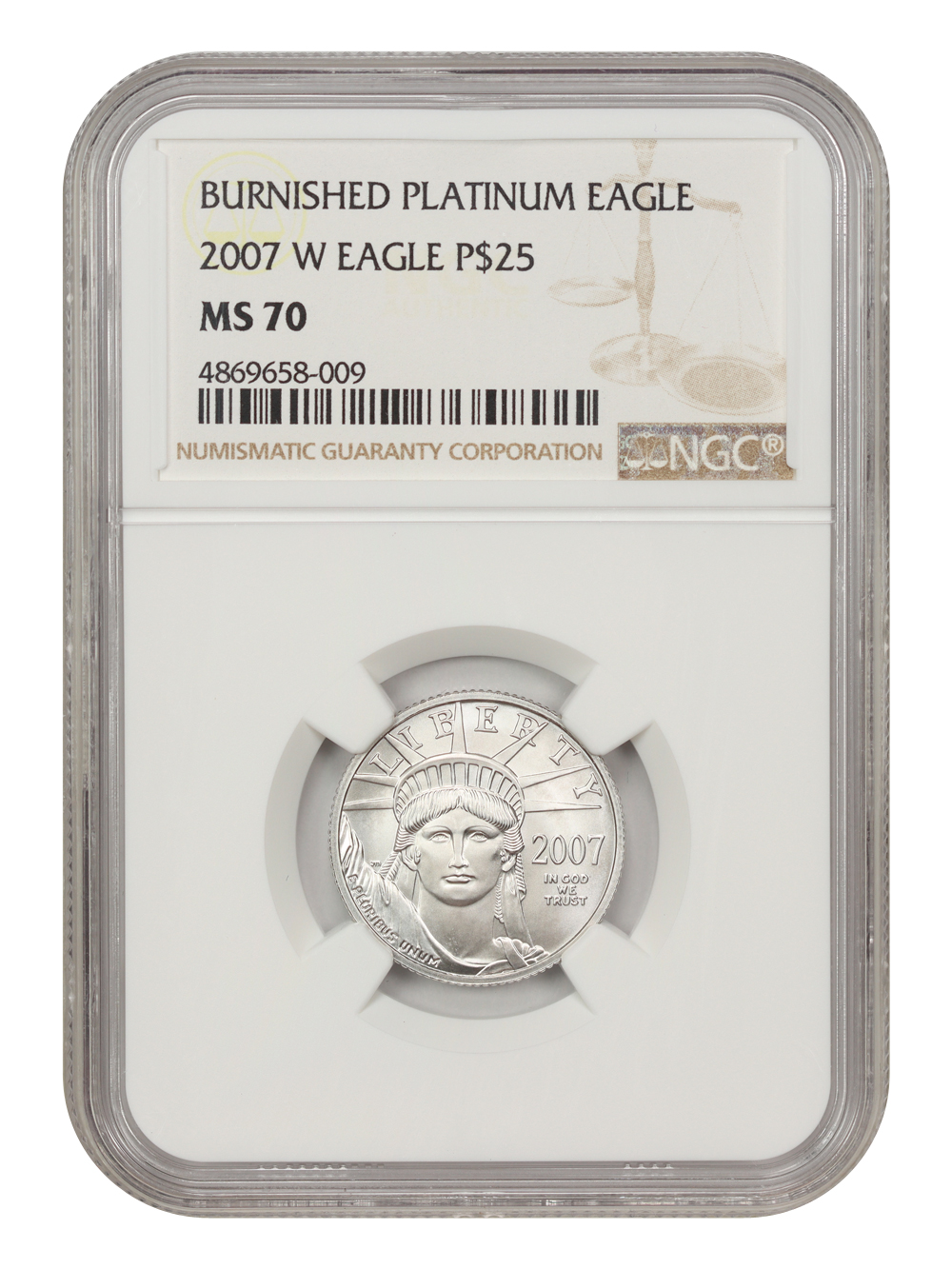 2007-W $25  Platinum Eagle, Burnished MS67 thumbnail 18