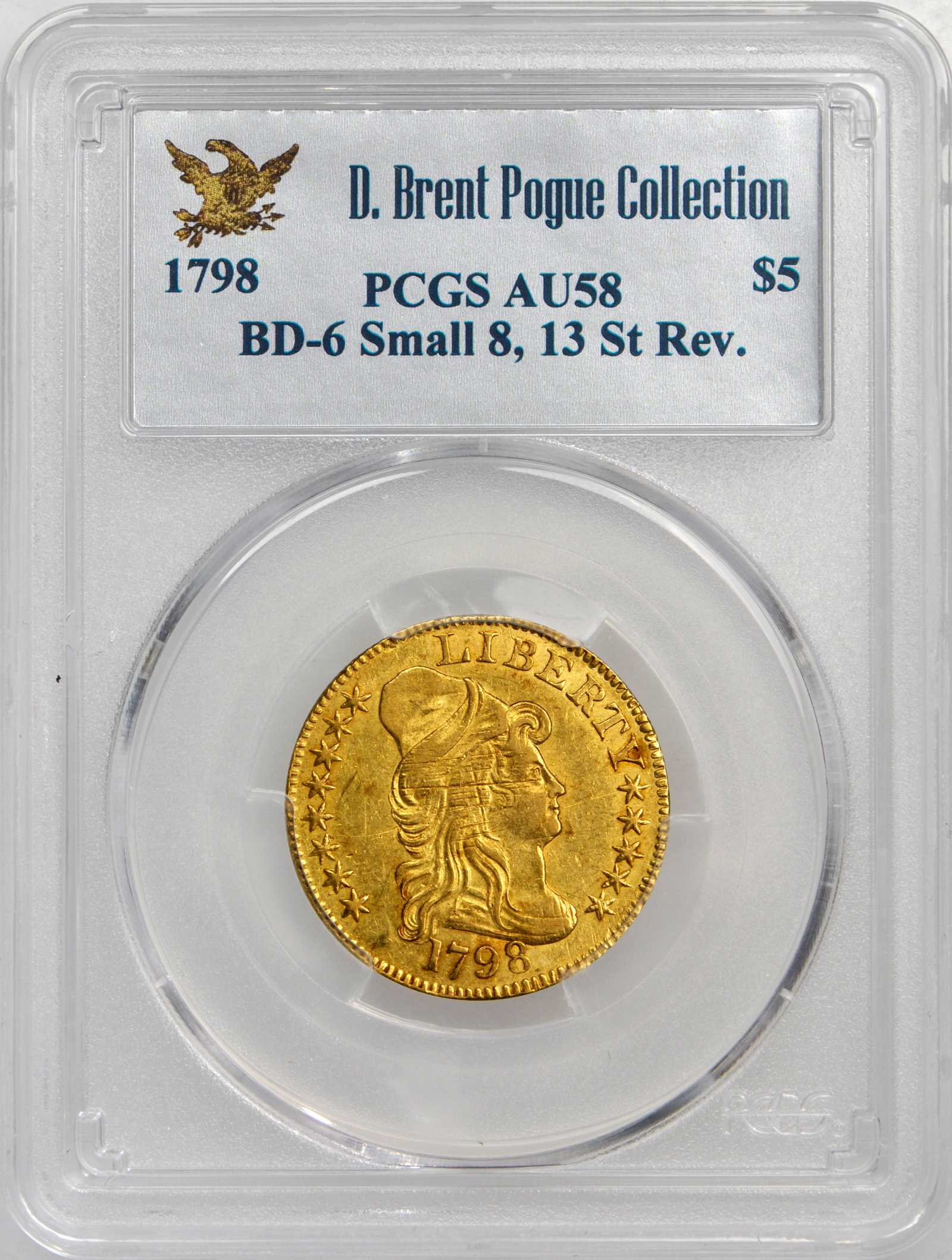 1798 $5  Large Eagle, Normal 8, BD-6 F15 thumbnail 14
