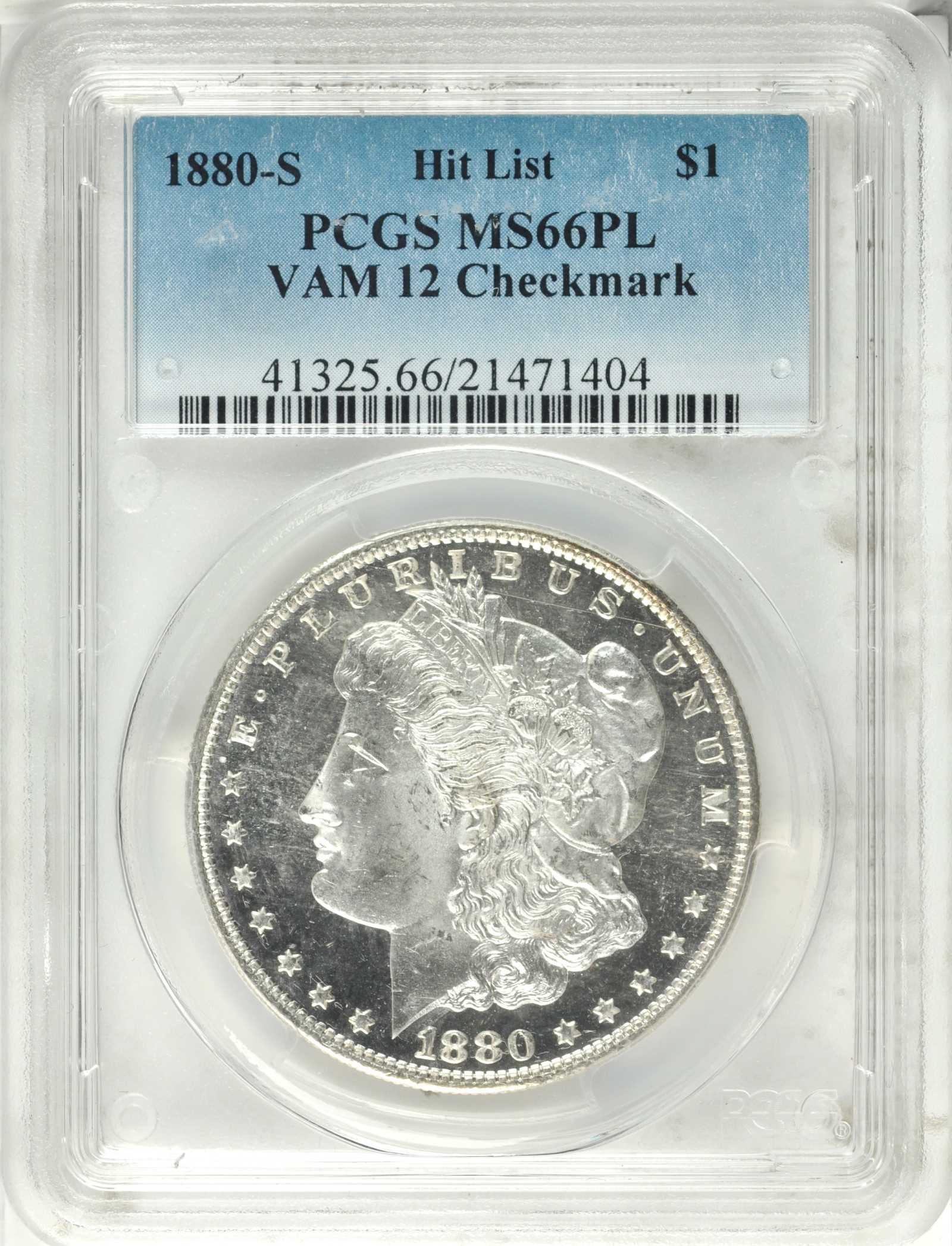 1880-S $1  Checkmark, VAM-12 MS PL MS63 PL thumbnail 10