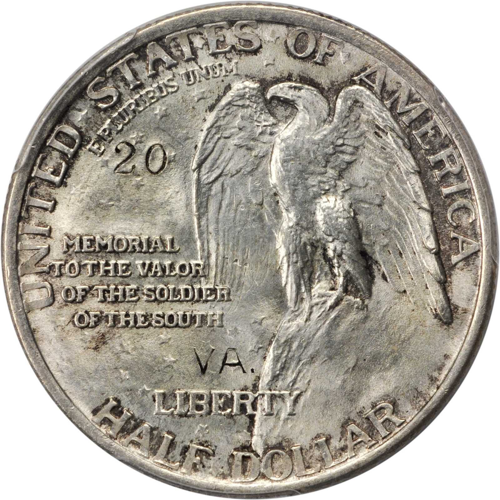1925 50c Stone Mountain, VA. Counterstamp AU55 thumbnail 4