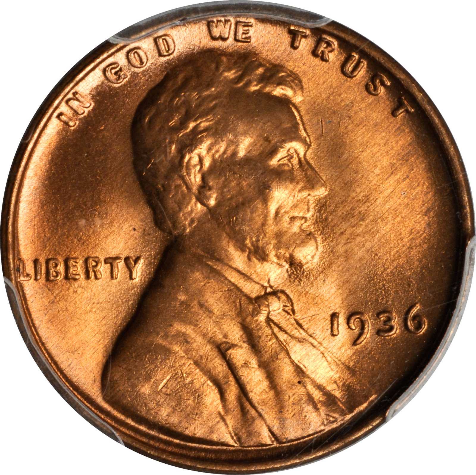 1936 Lincoln Cent. FS-103. Doubled Die Obverse. MS-66 RD (PCGS).