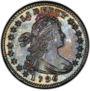 image for: 1796 Draped Bust Half Dime. Logan McCloskey-1. Rarity 3. LIKERTY. Mint State-65 (PCGS).