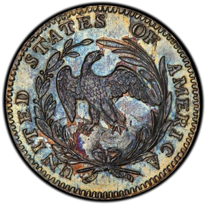 image for: 1796 Draped Bust Half Dime. Logan McCloskey-1. Rarity 3. LIKERTY. Mint State-65 (PCGS).