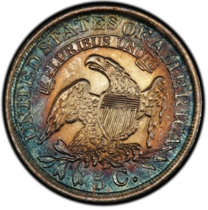 image for: 1836 Capped Bust Half Dime. Logan McCloskey-3. Rarity-1. Large 5. Mint State-66 (PCGS).