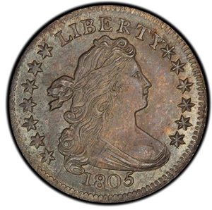 image for: 1805 Draped Bust Dime. John Reich-2. Rarity-2. Mint State-67 (PCGS).