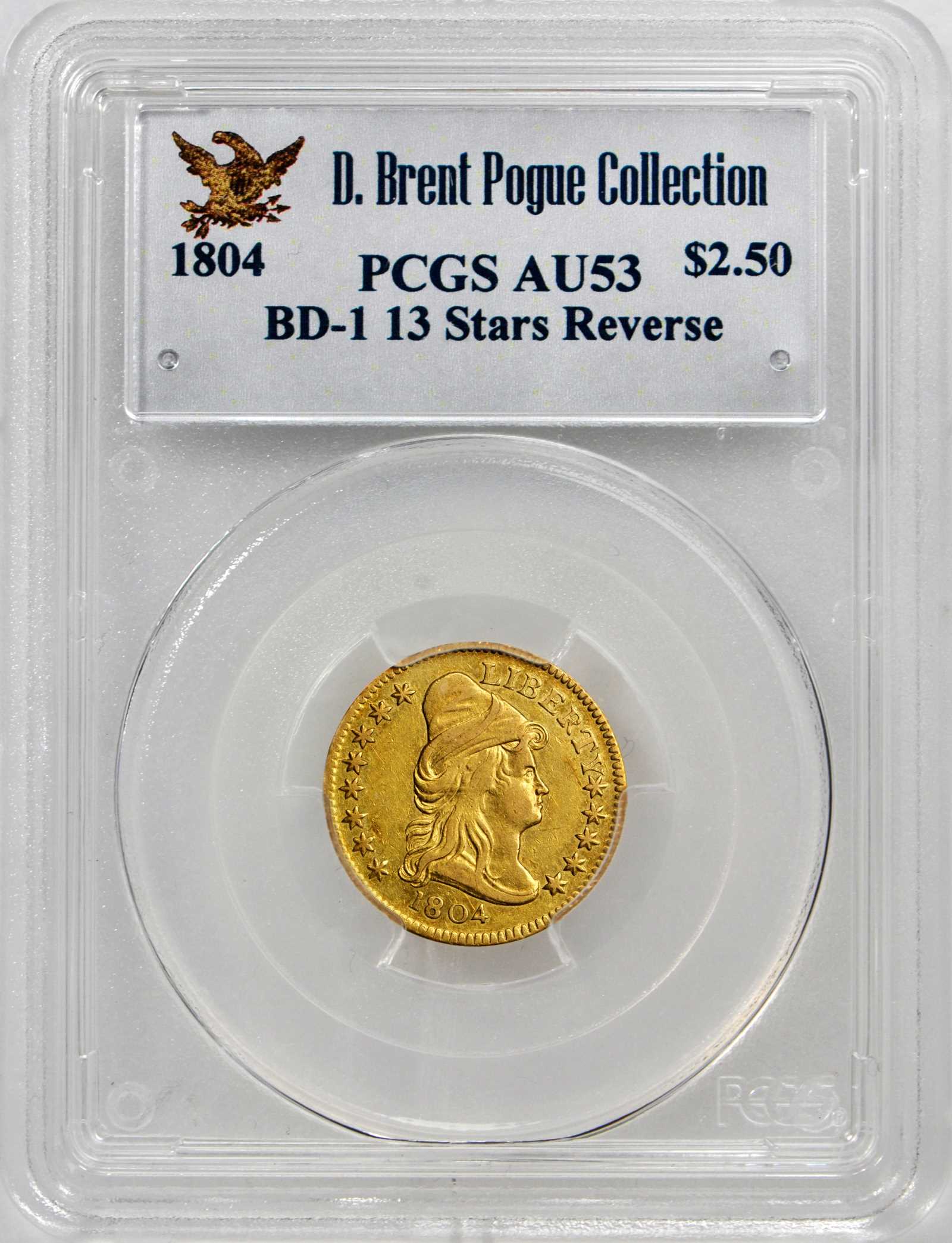 1804 $2 1/2 13 Star Reverse AU53 thumbnail 4