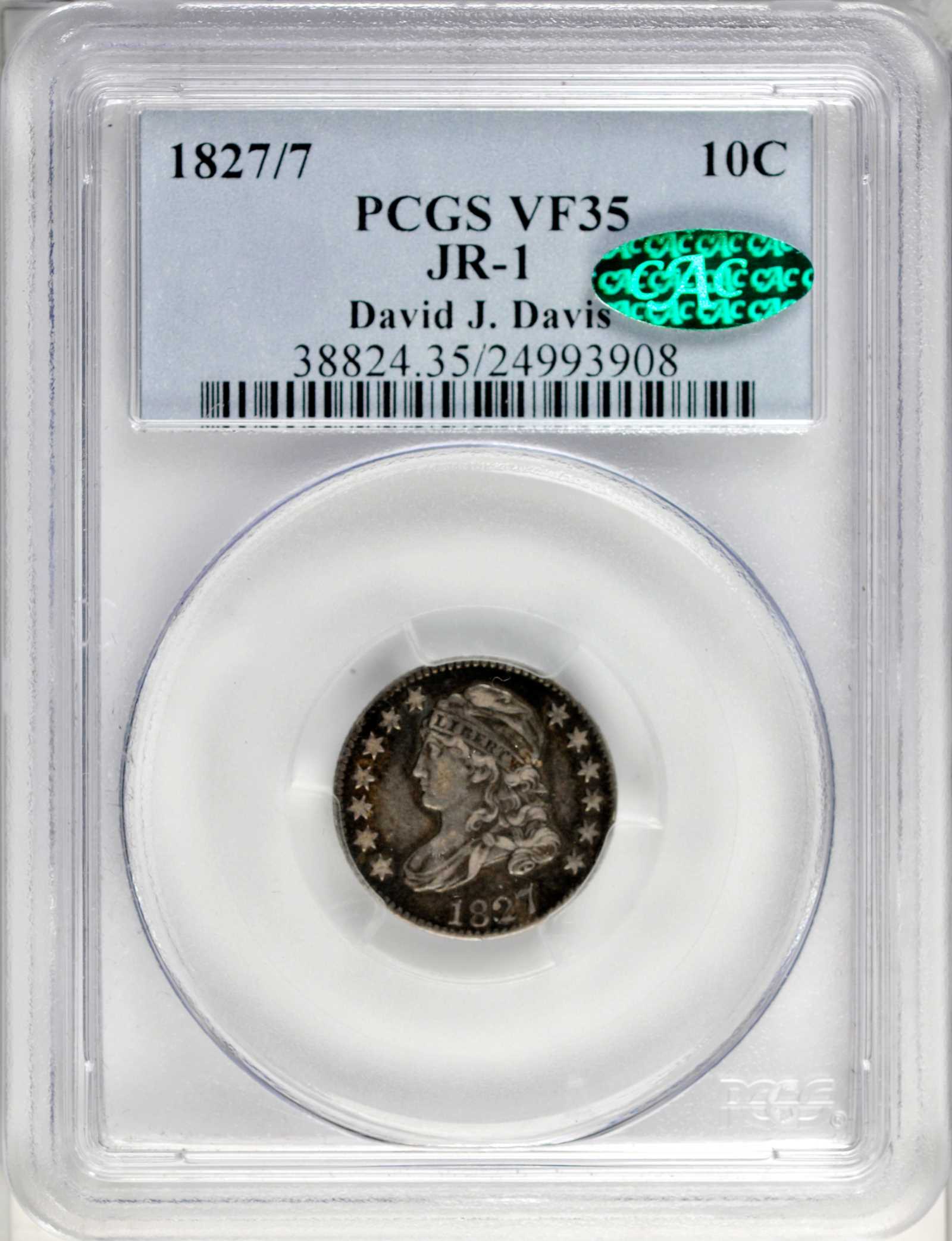 1827/7 10c Pointed Top 1, JR-1 AG3 thumbnail 7