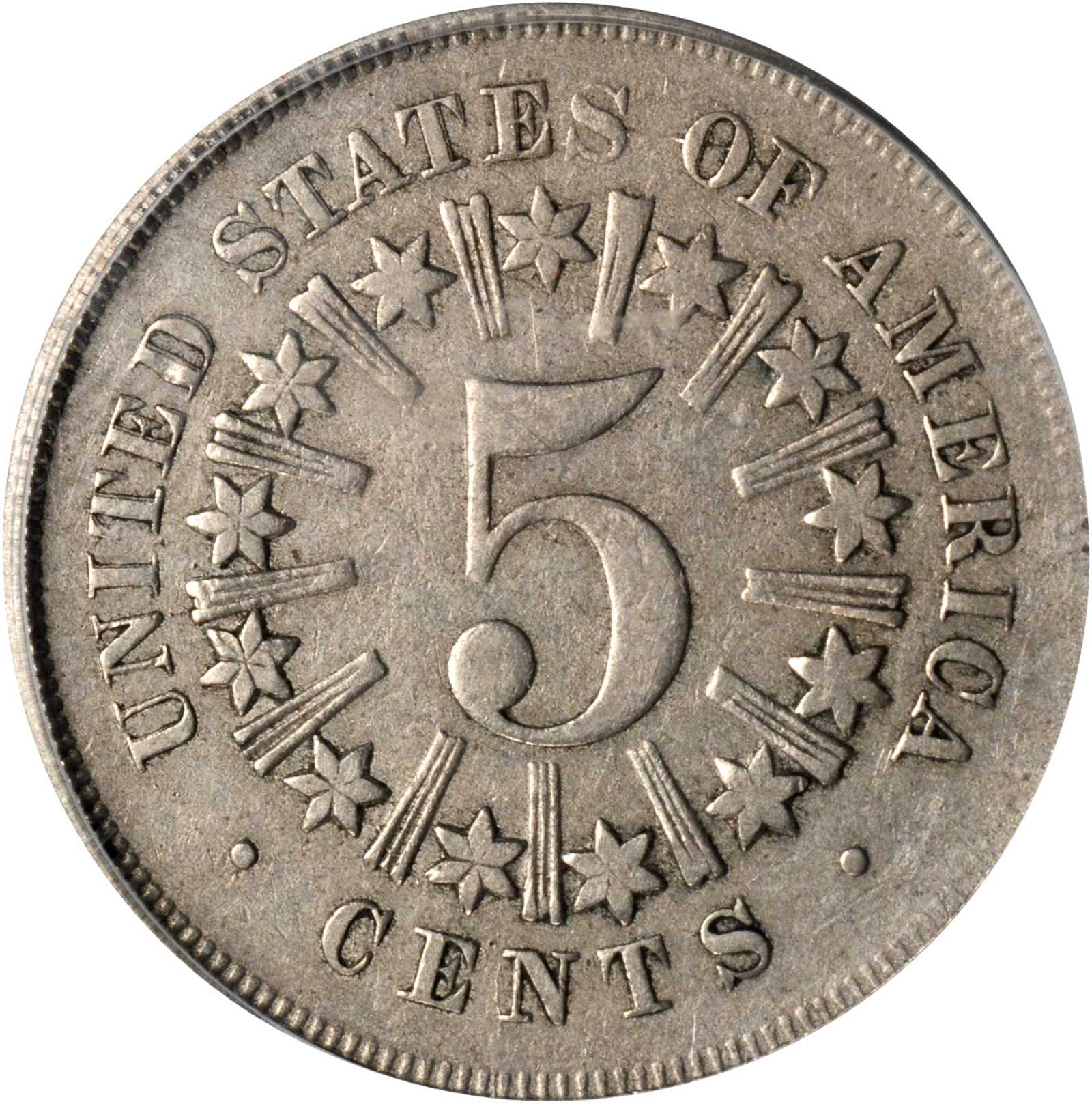 1866/1866 5c Rays, Repunched Date F15 thumbnail 17
