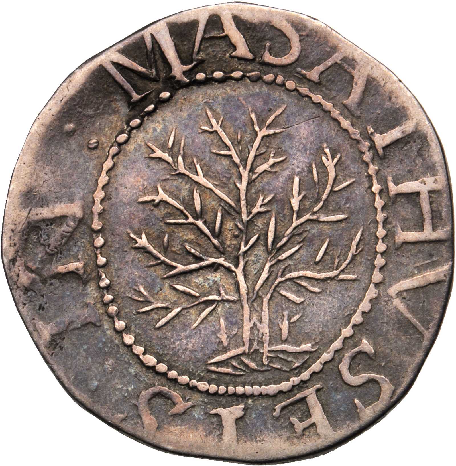 1652 Oak Tree Shilling. Noe-1, Salmon 1-A. Rarity-3. IN at Left. EF-40 (PCGS). CAC.