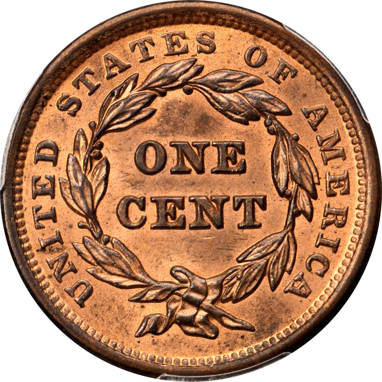1842 1c Large Date, N-4 MS RB thumbnail 3