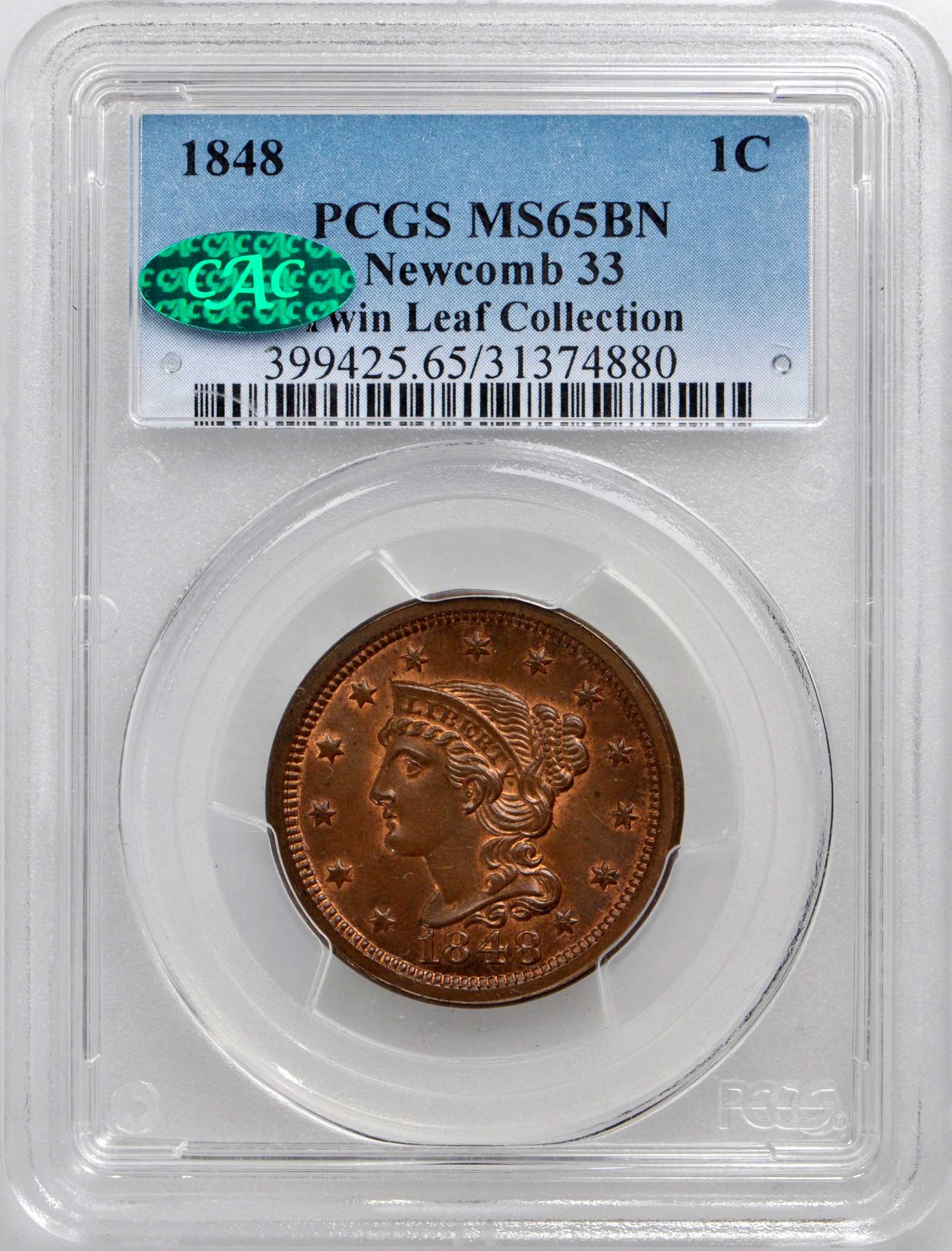 1848 1c N-33 MS BN thumbnail 2