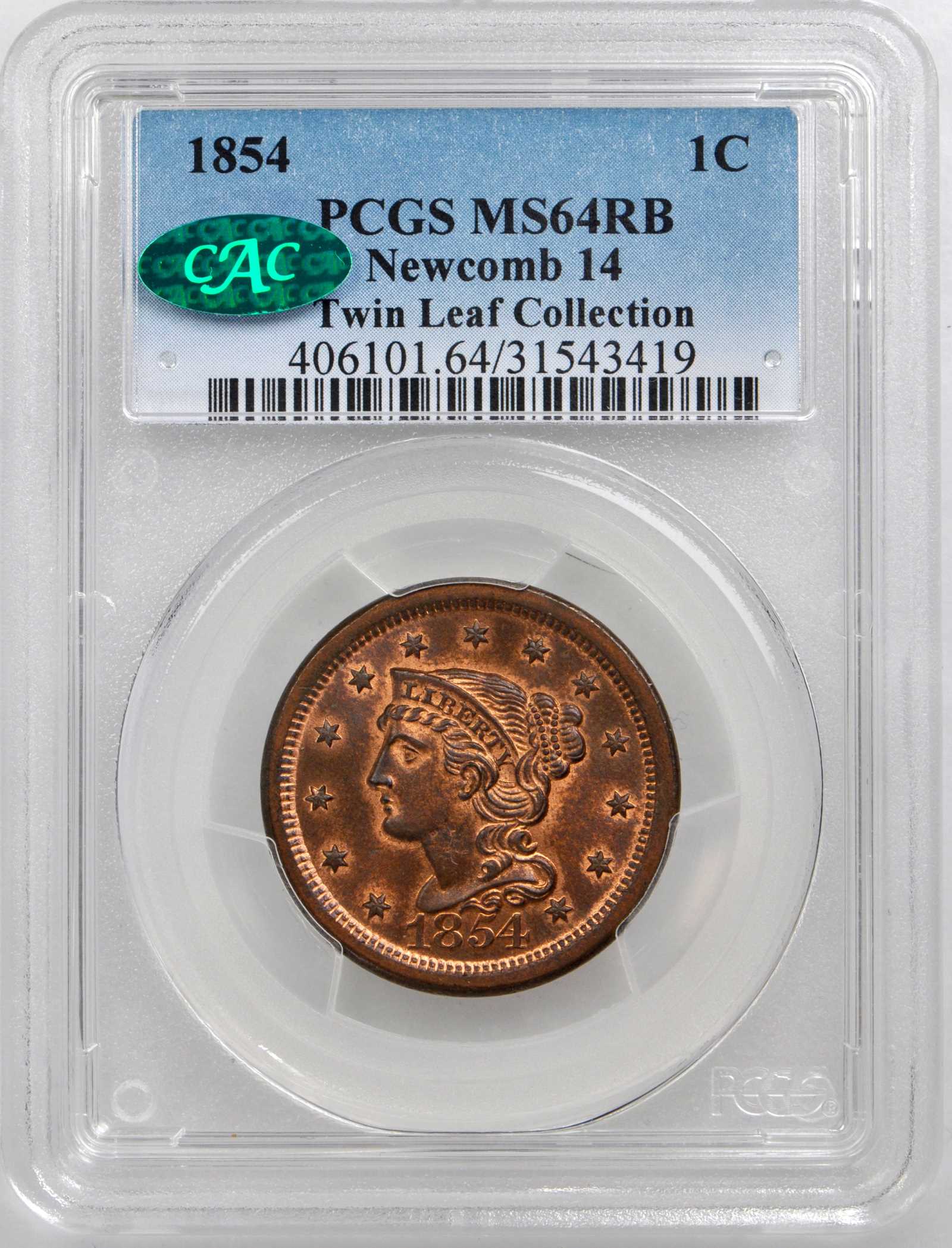 1854 1c N-14 MS RB thumbnail 2
