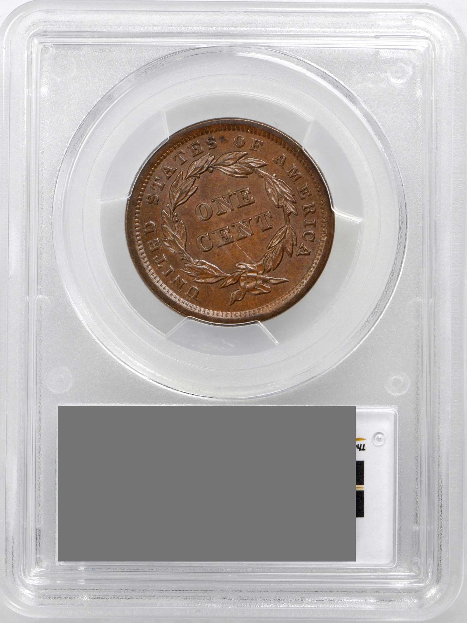 1840 1c Small Date, N-4 MS BN thumbnail 3