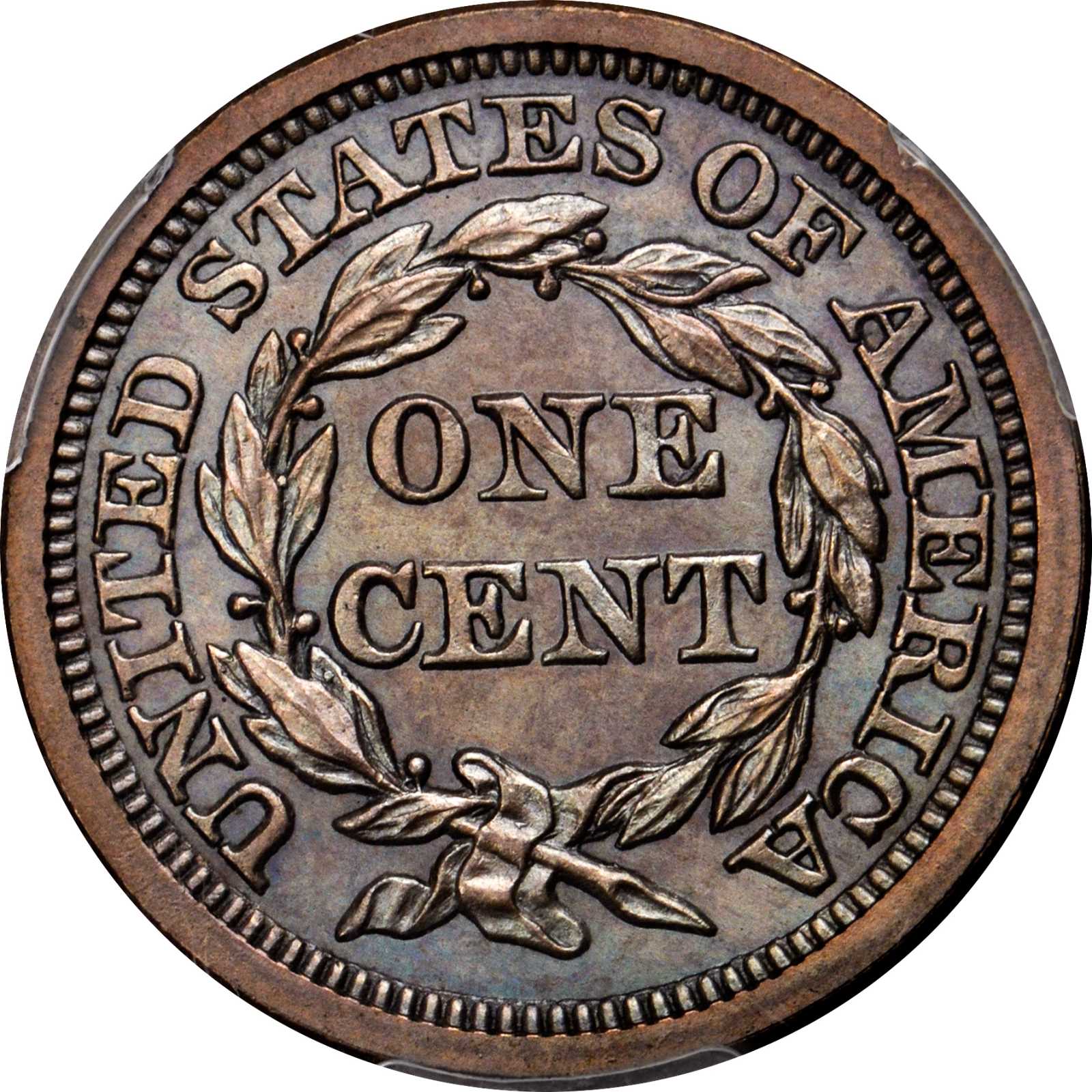 1857 1c Small Date, N-3 PR BN PR62 BN CAC thumbnail 3