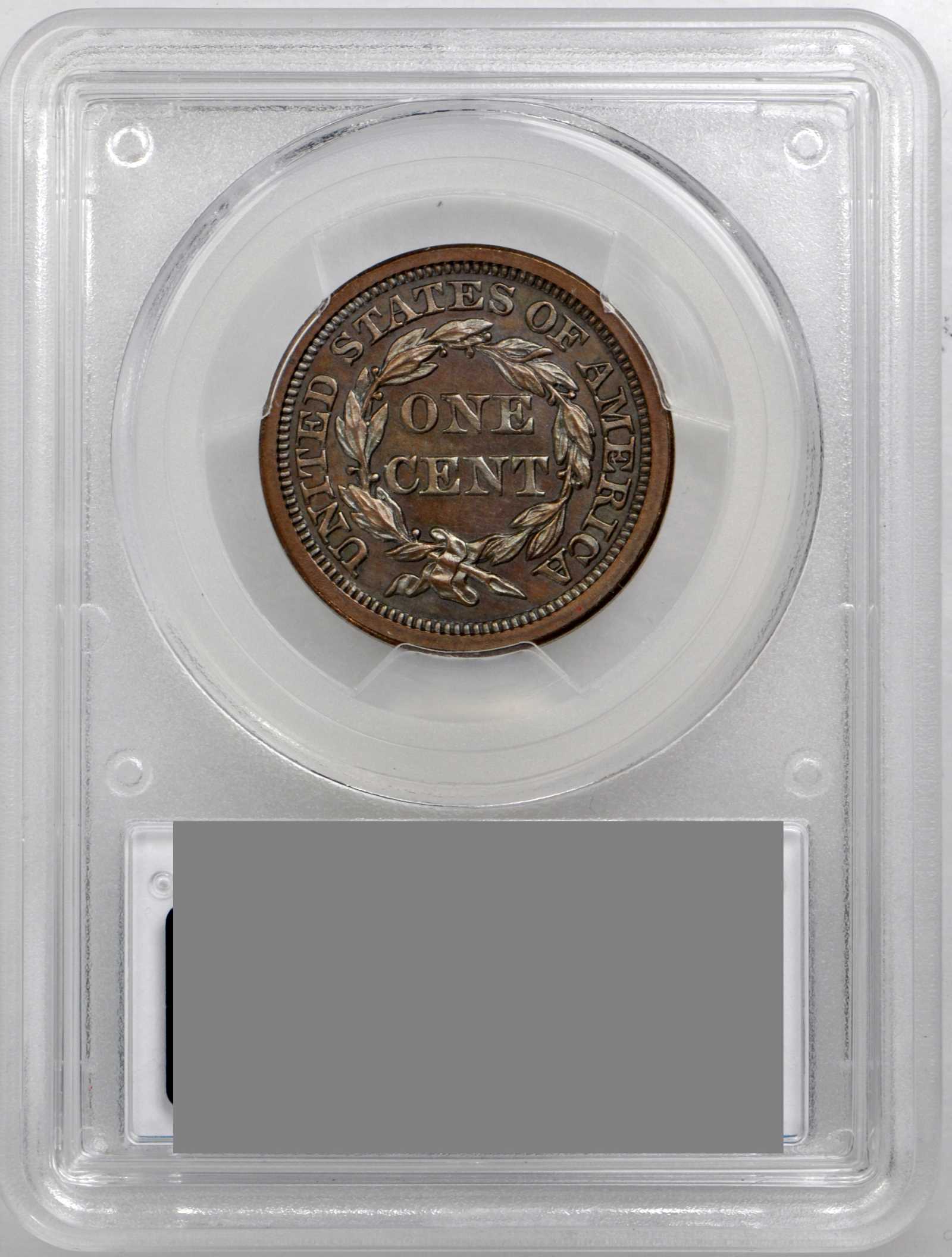 1857 1c Small Date, N-3 PR BN PR62 BN CAC thumbnail 4
