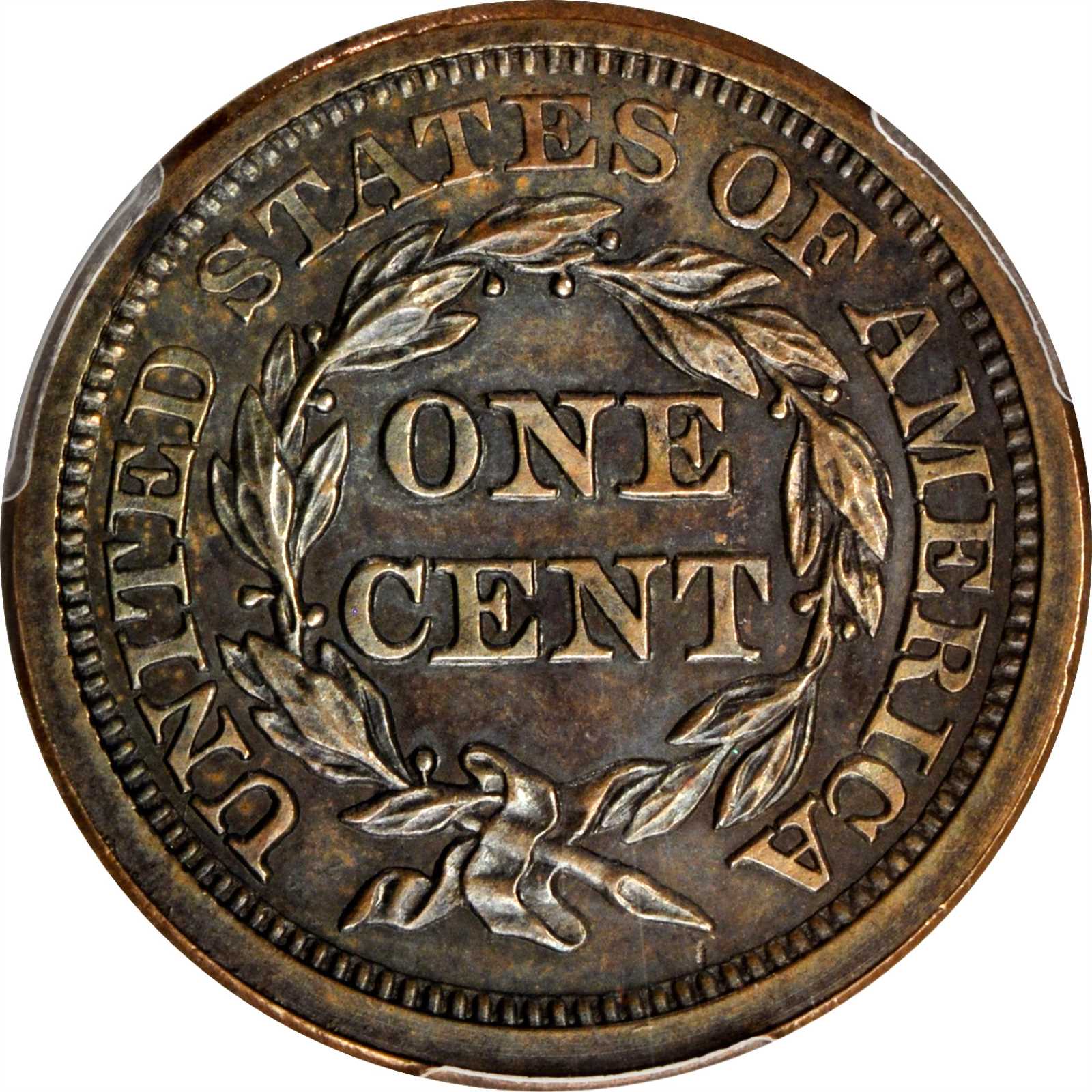 1857 1c Small Date, N-5 PR BN PR62 BN CAC thumbnail 2