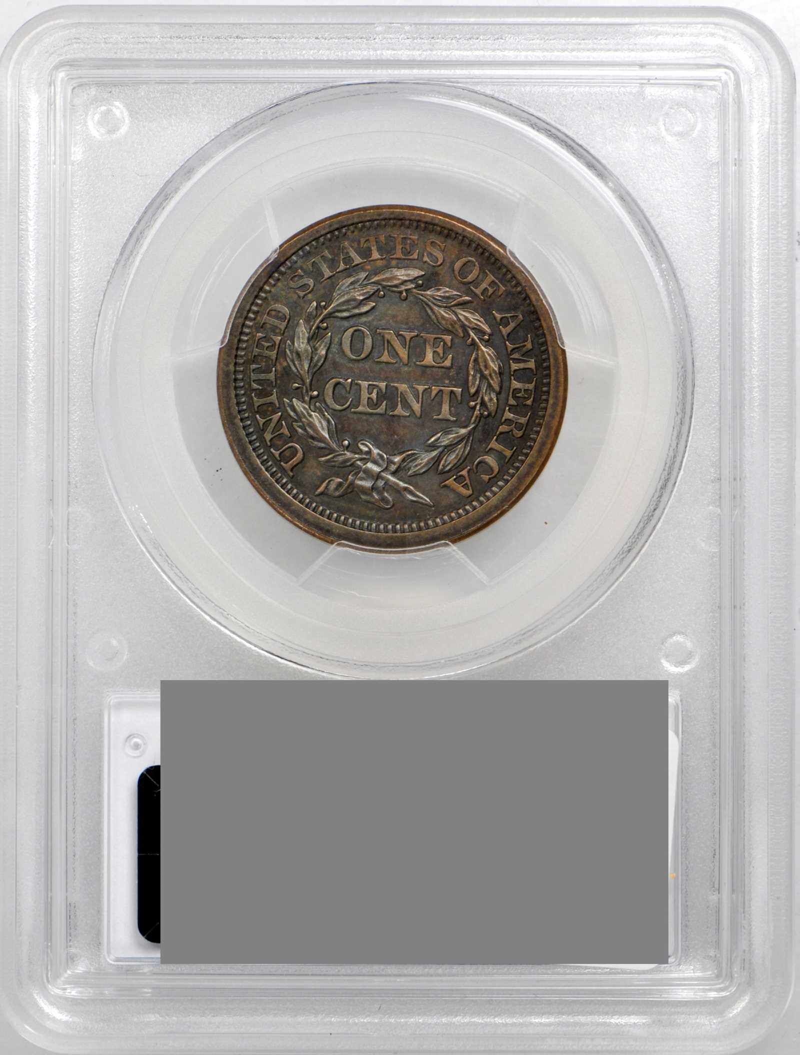 1857 1c Small Date, N-5 PR BN PR62 BN CAC thumbnail 3