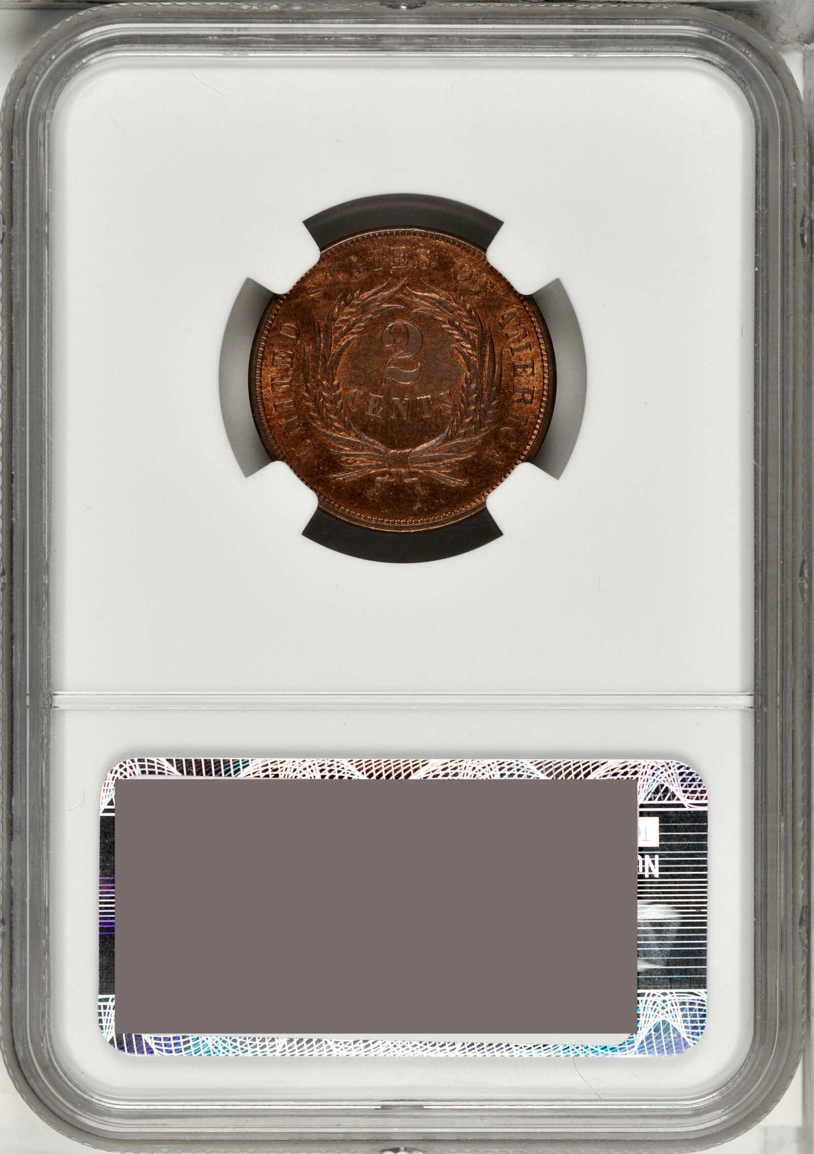 1867 2c Doubled Die Obverse  MS RB MS64 RB CAC thumbnail 11