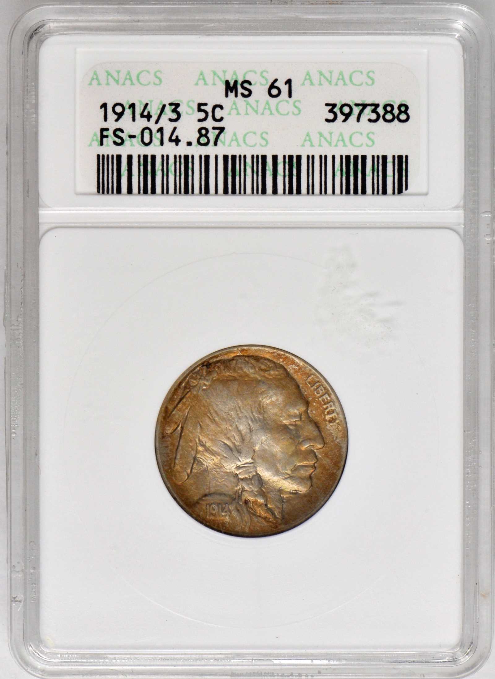 1914/(3) 5c Overdate, FS-101 VG10 thumbnail 9