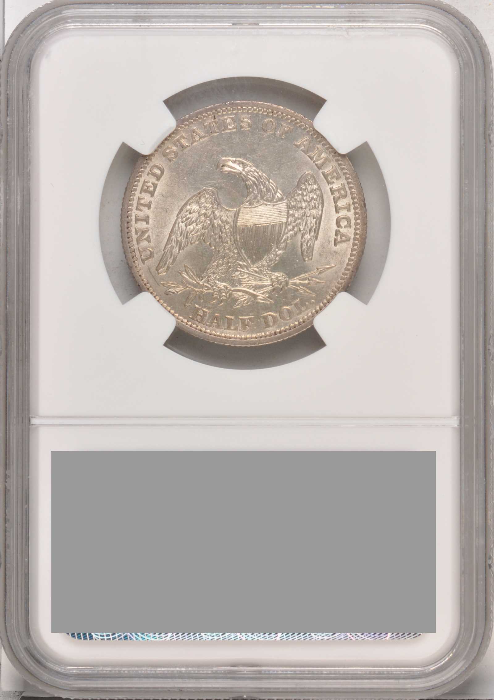 1838 50c Reeded Edge, GR-6 MS61 thumbnail 3