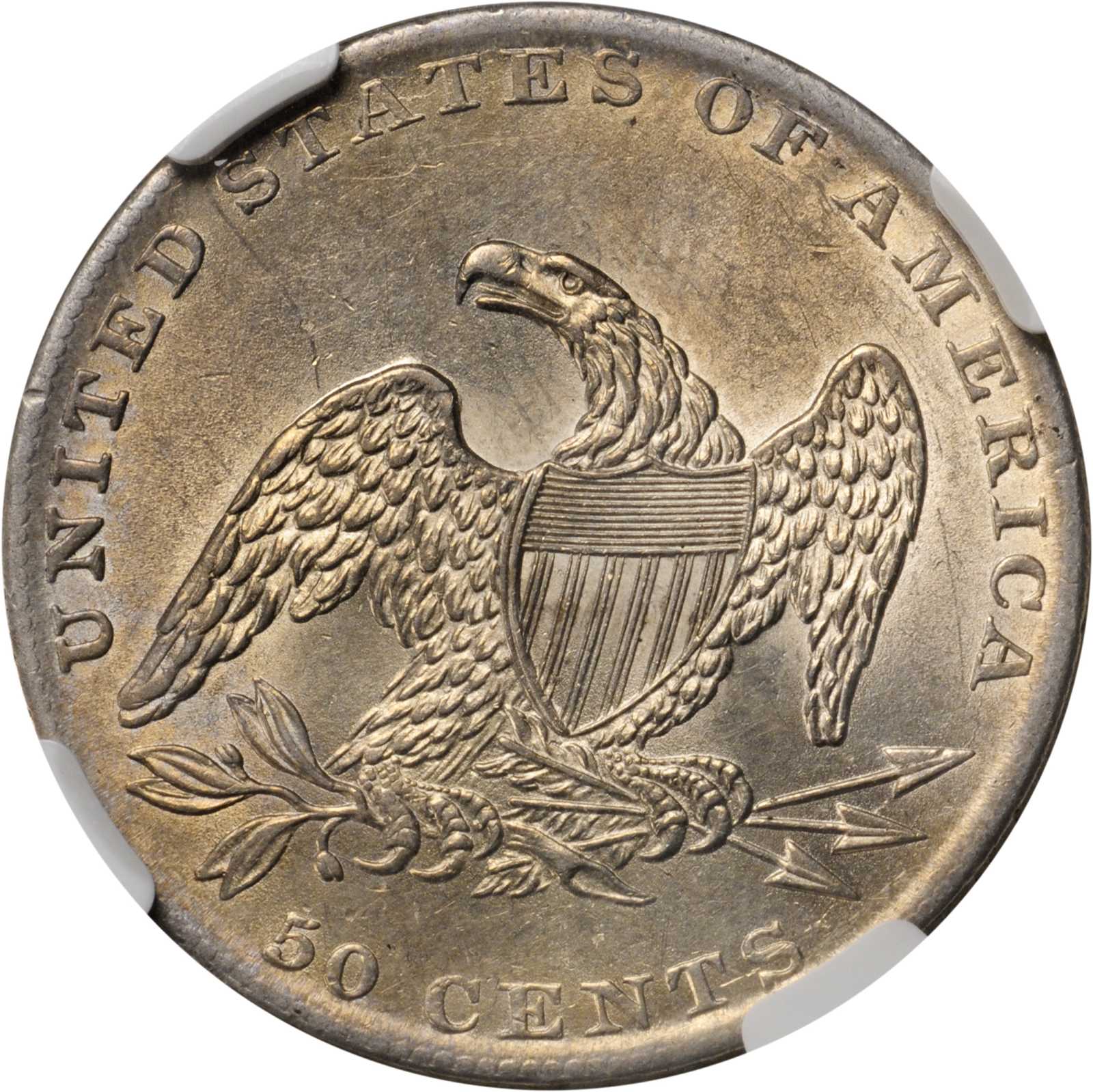 1837 50c Reeded Edge, GR-13 AU50 thumbnail 3