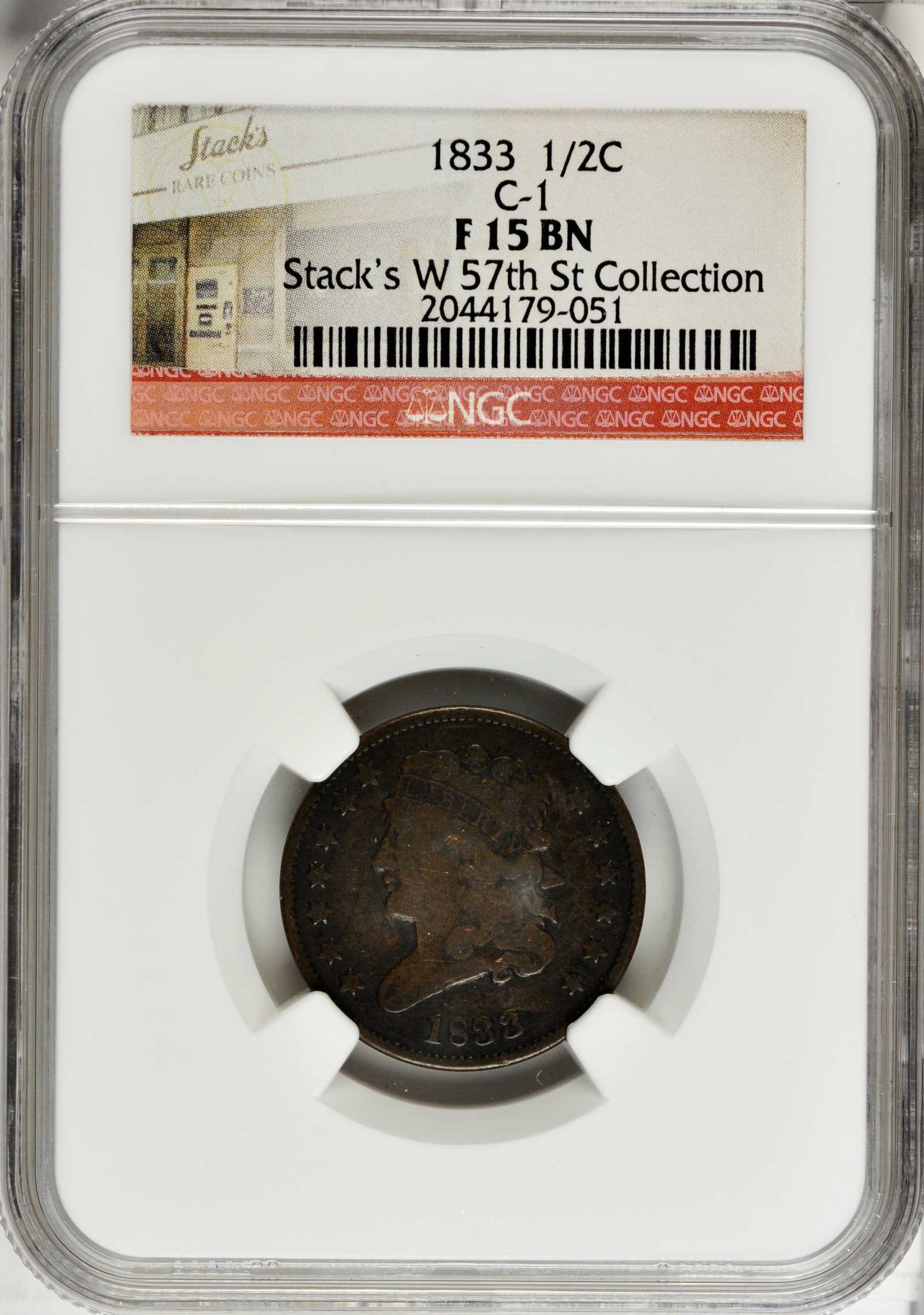 1837 50c Reeded Edge, GR-8 F12 thumbnail 4