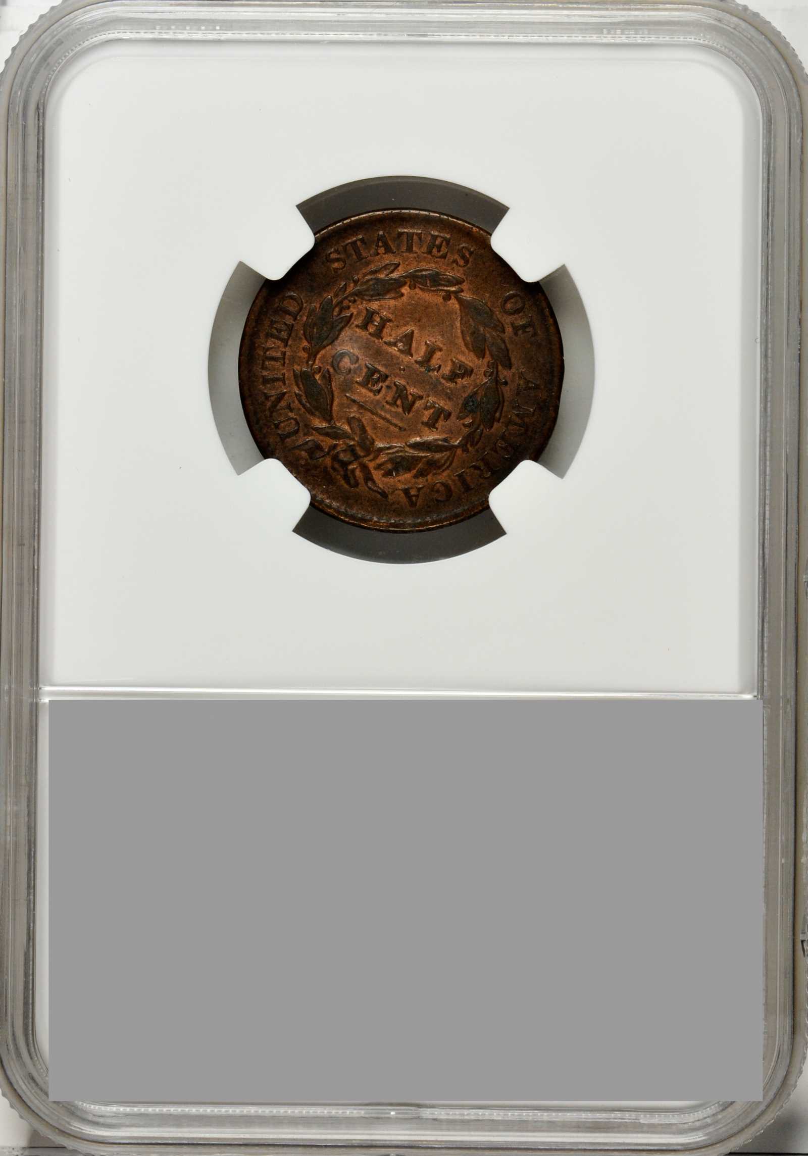 1844 1/2c Restrike, Reverse of 1856 PR RB PR67 RB CAC thumbnail 5