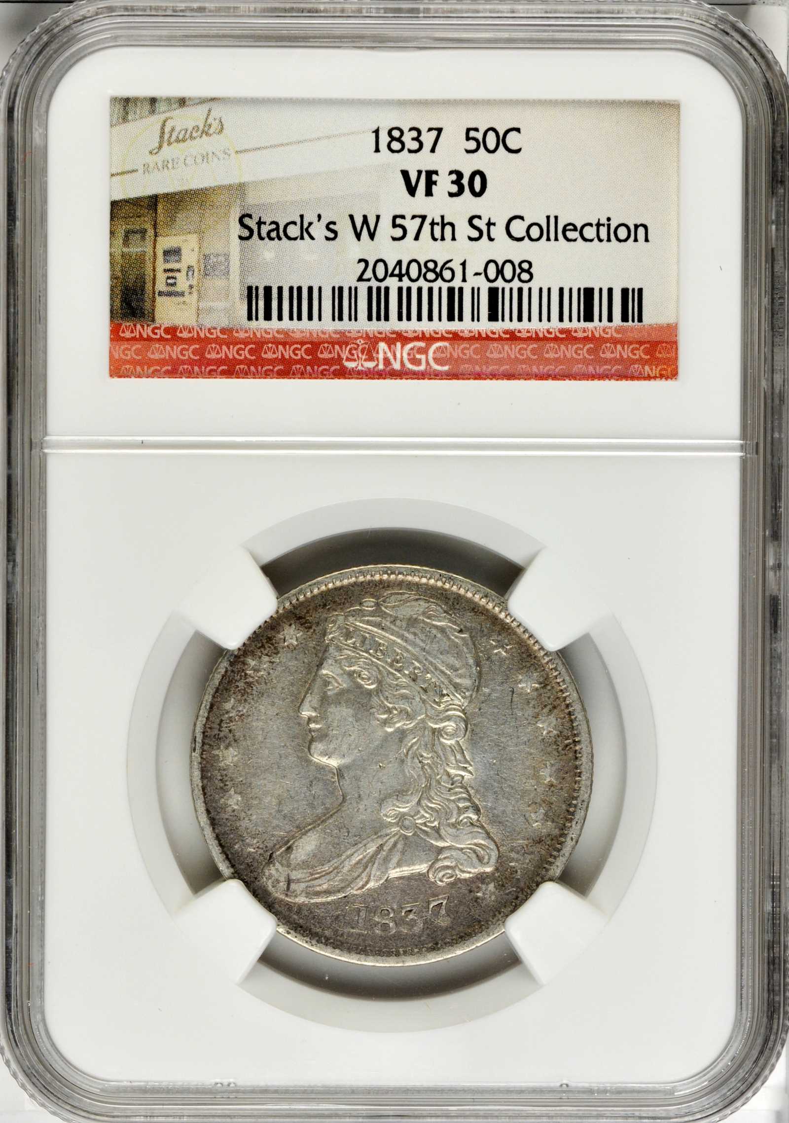 1837 50c Reeded Edge, GR-6 MS66 thumbnail 9