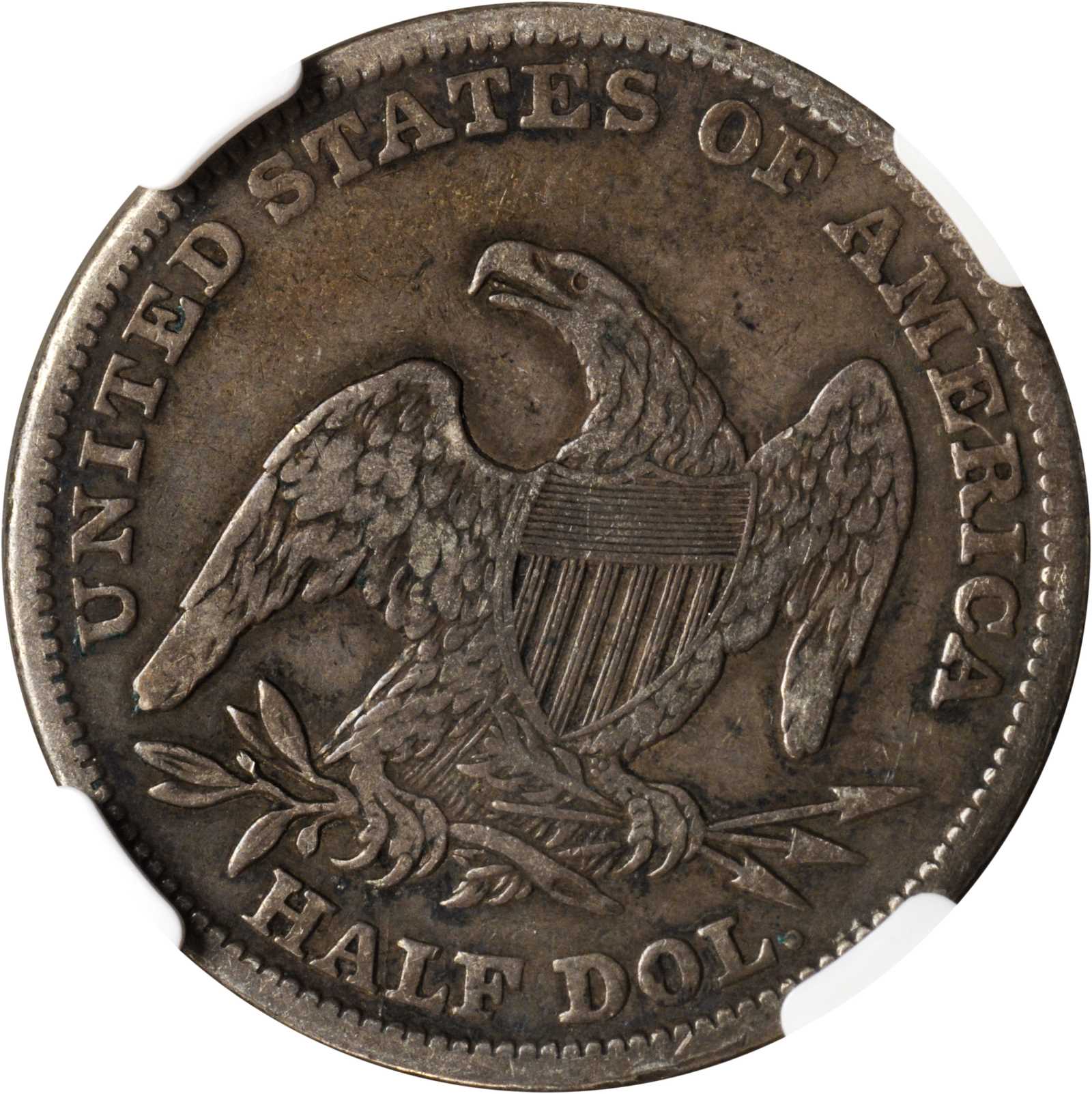 1838 50c Reeded Edge, GR-11 G4 CAC thumbnail 2