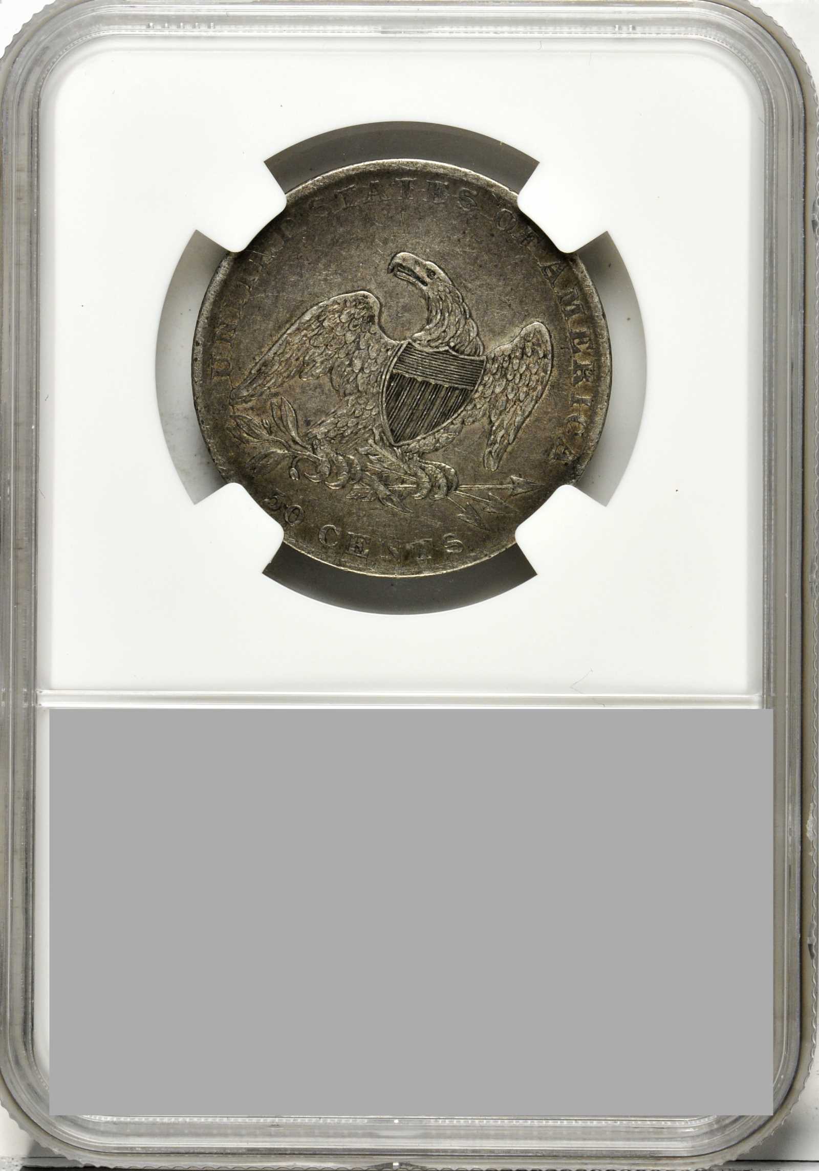 1837 50c Reeded Edge, GR-9 VF30 thumbnail 7
