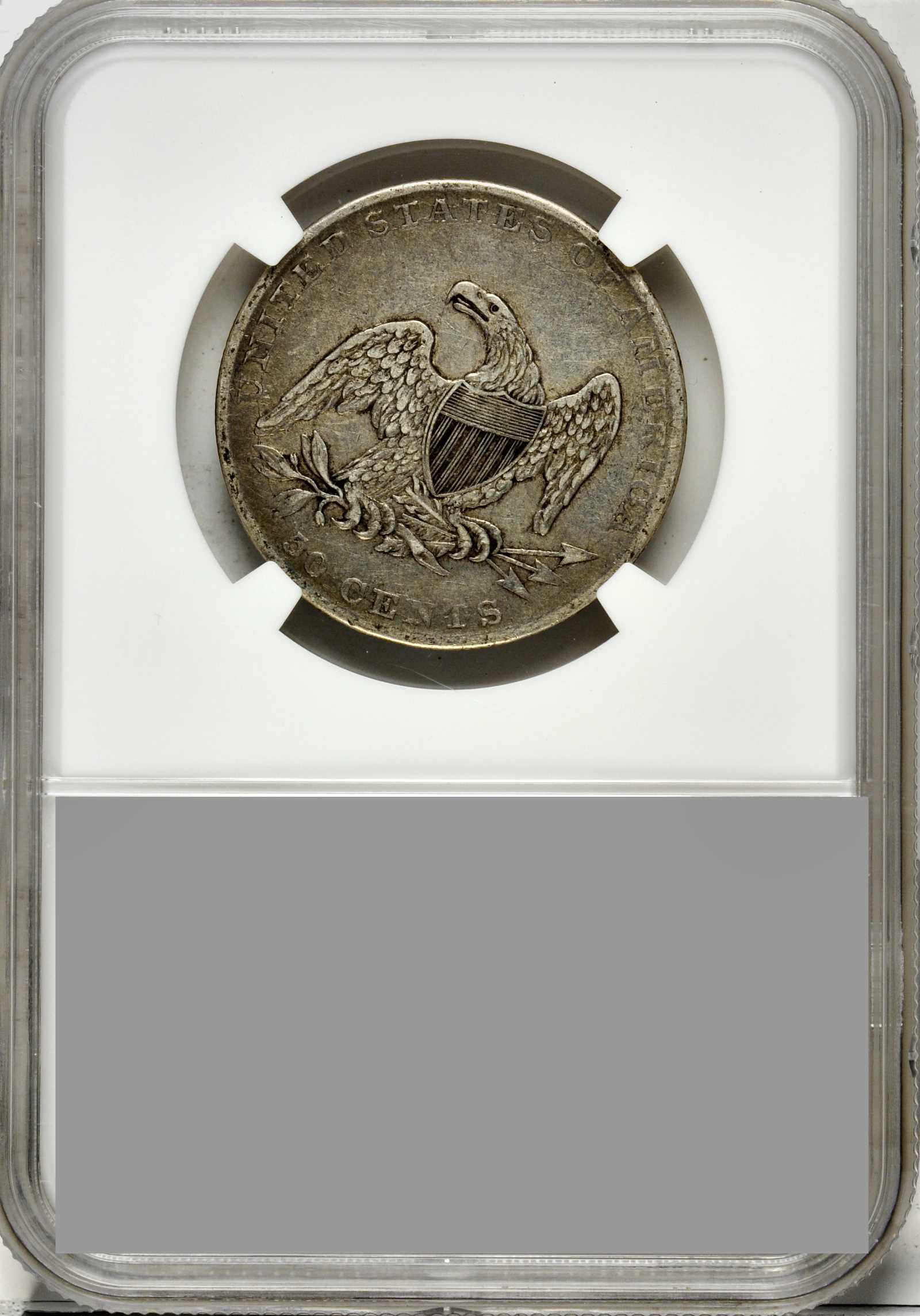 1837 50c Reeded Edge, GR-9 VF30 thumbnail 3