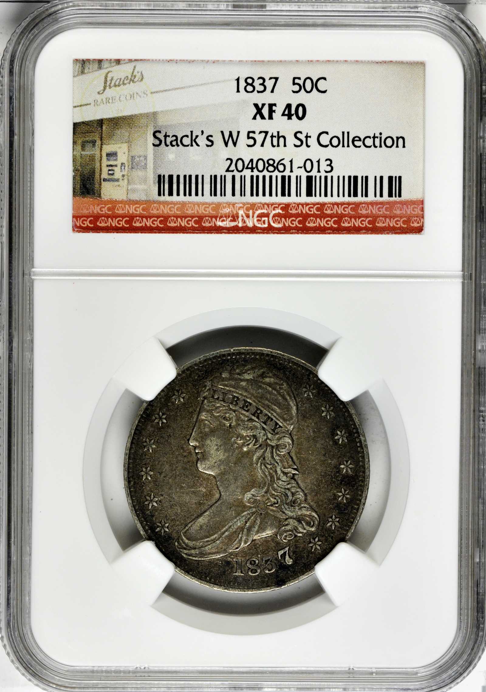 1837 50c Reeded Edge, GR-14 MS67 CAC thumbnail 15