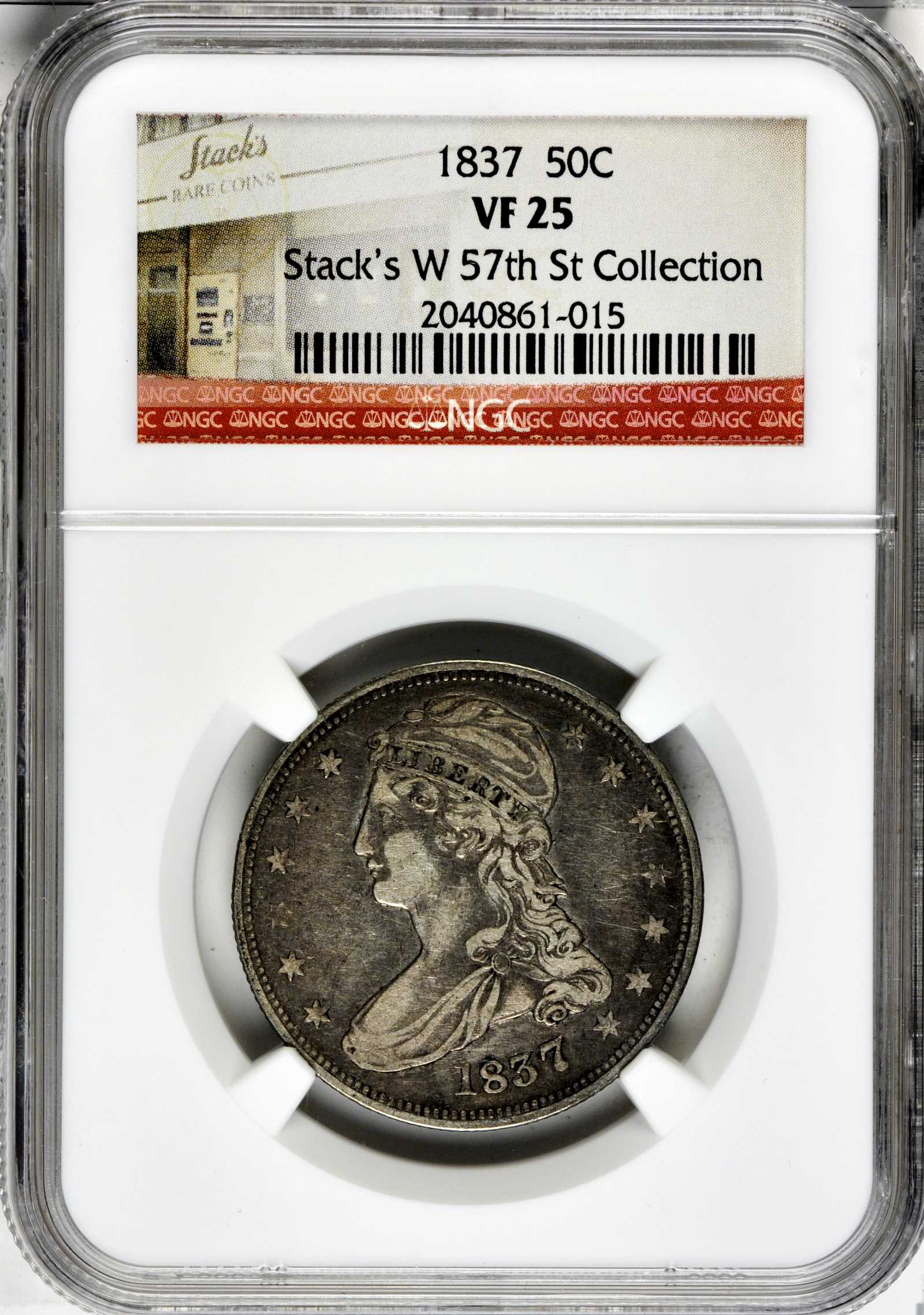 1837 50c Reeded Edge, GR-6 MS66 thumbnail 13