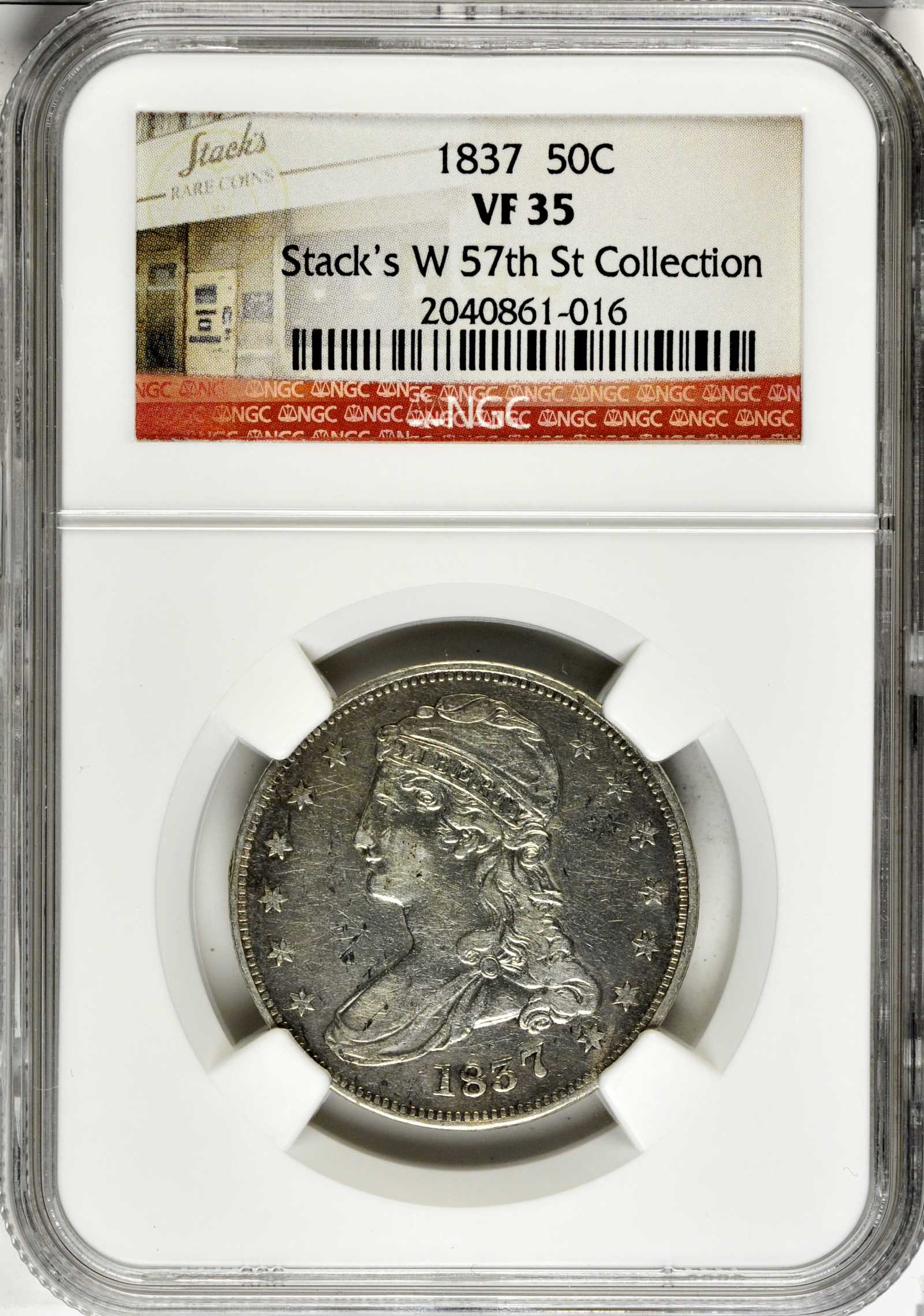 1837 50c Reeded Edge, GR-11 MS66 thumbnail 7