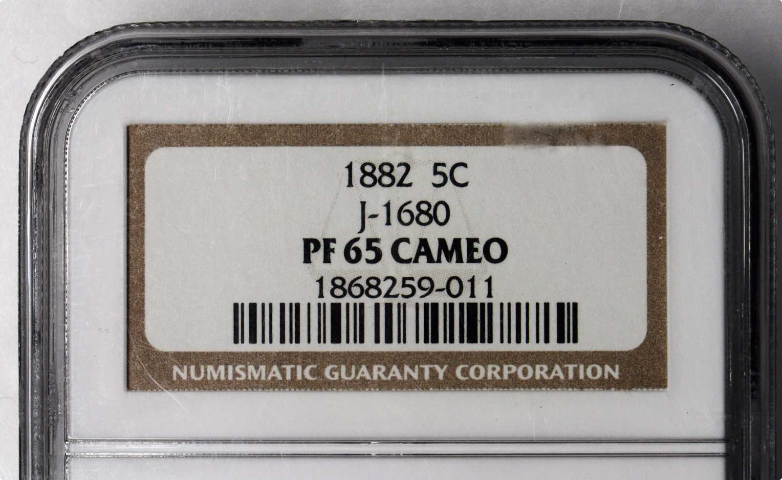 1882 P5c Nickel, J-1680 PR CAM PR64 CAM thumbnail 3