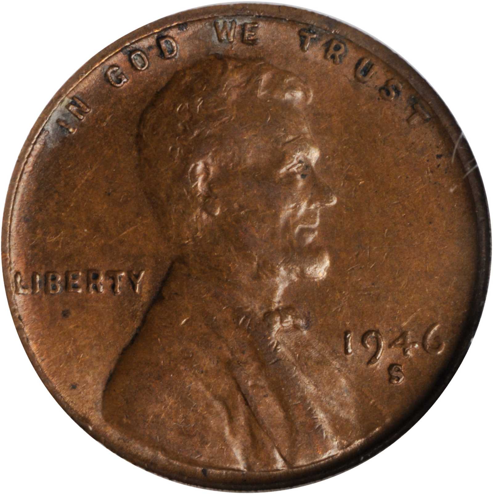 1946-S/D Lincoln Cent. FS-511. EF-45 BN (NGC).