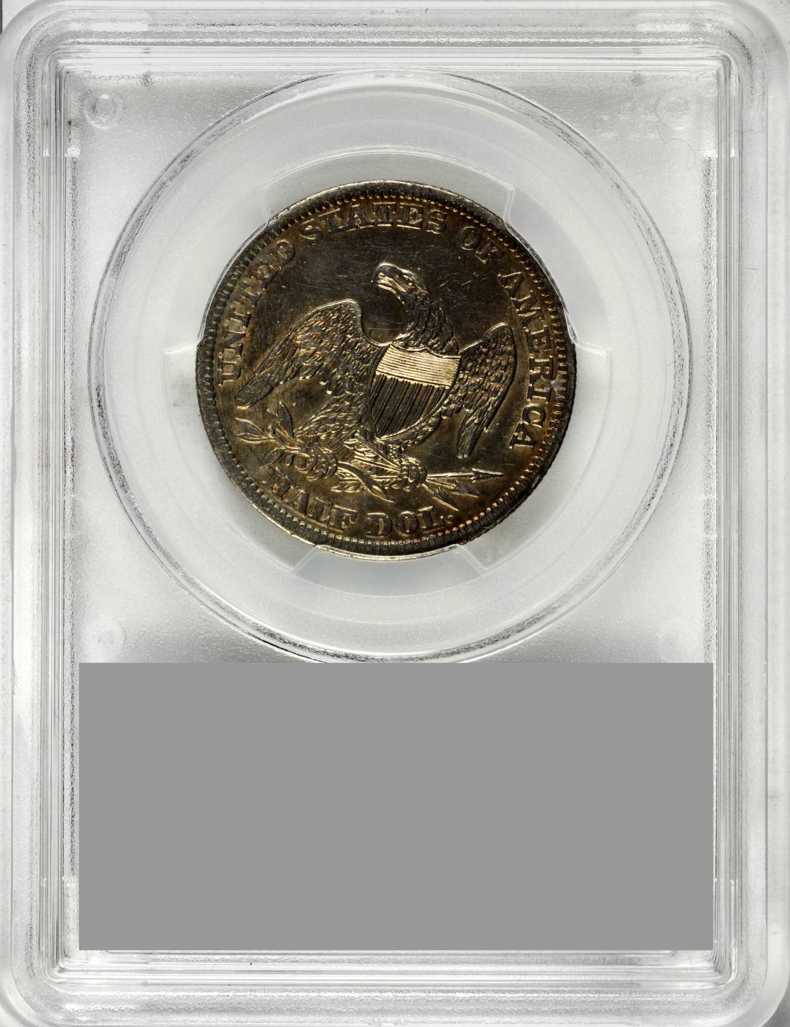 1839 50c Reeded Edge, Large Letters Reverse, GR-5 MS62 CAC thumbnail 16